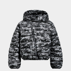Camo Panel | Short Puffer Jacket