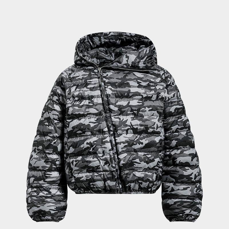 Camo Panel | Short Puffer Jacket