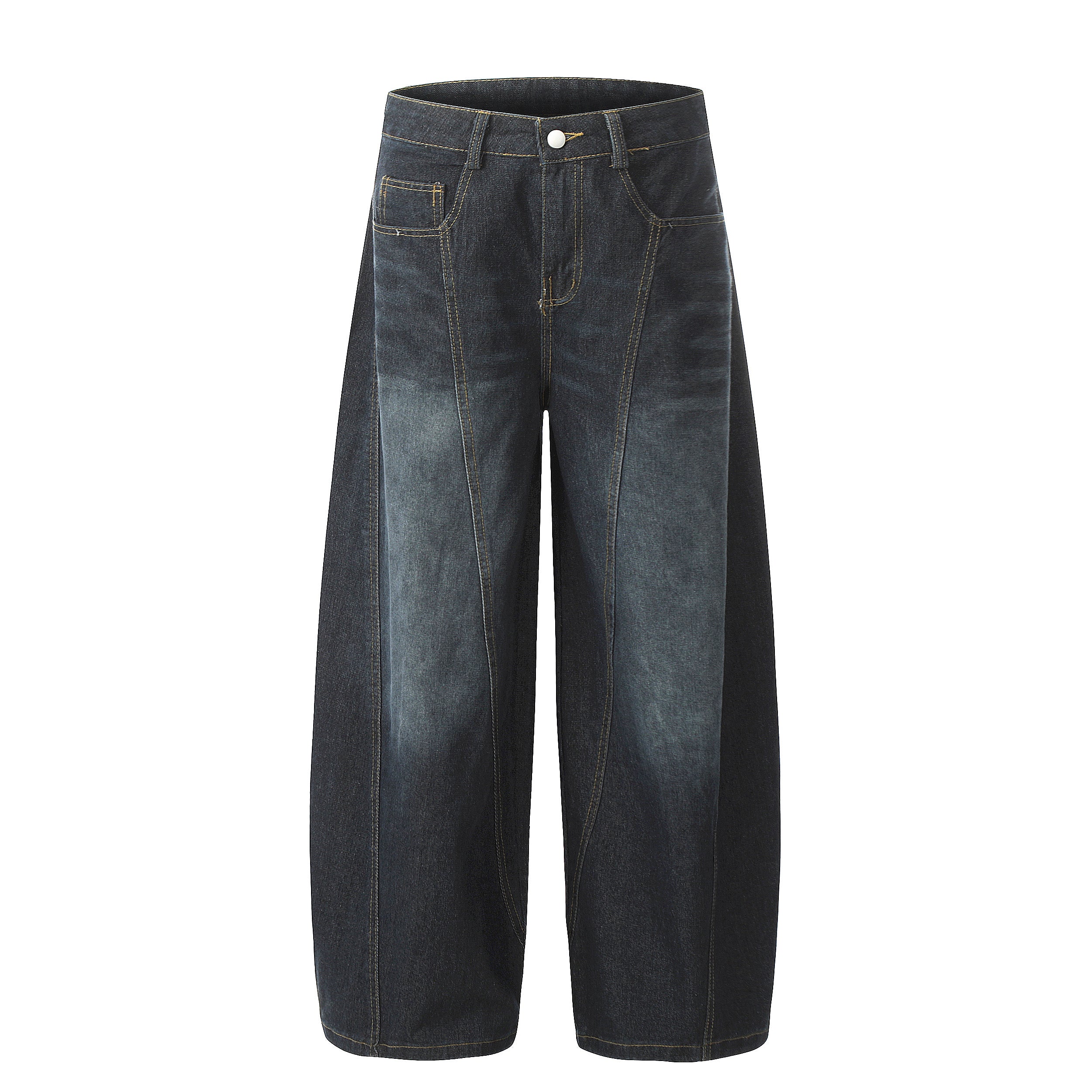 Unisex Faded Oversized Balloon Jeans