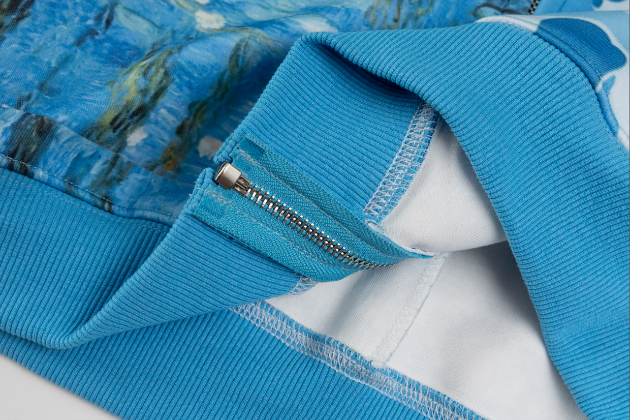 Monet Camo Patchwork | Zip-Up Hoodie - Santo