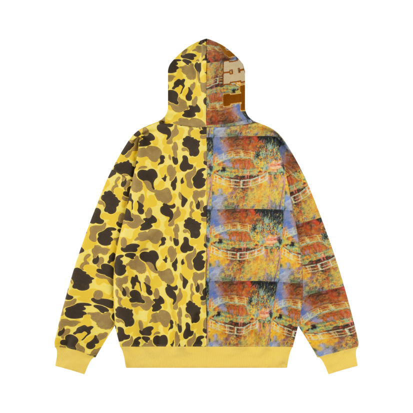 Monet Camo Patchwork | Zip-Up Hoodie - Santo