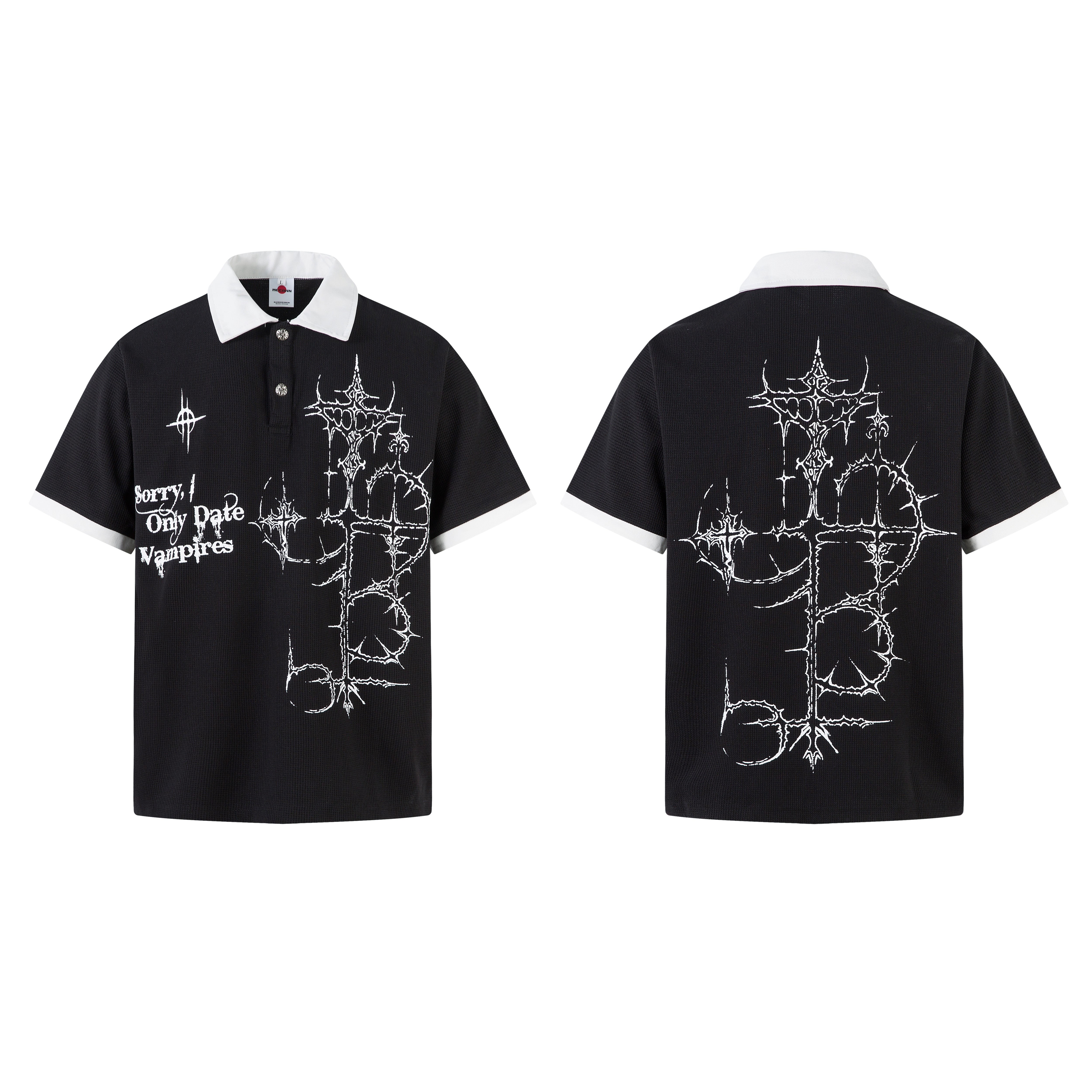 Unisex Oversized Polo T-Shirt | Retro Graphic Print