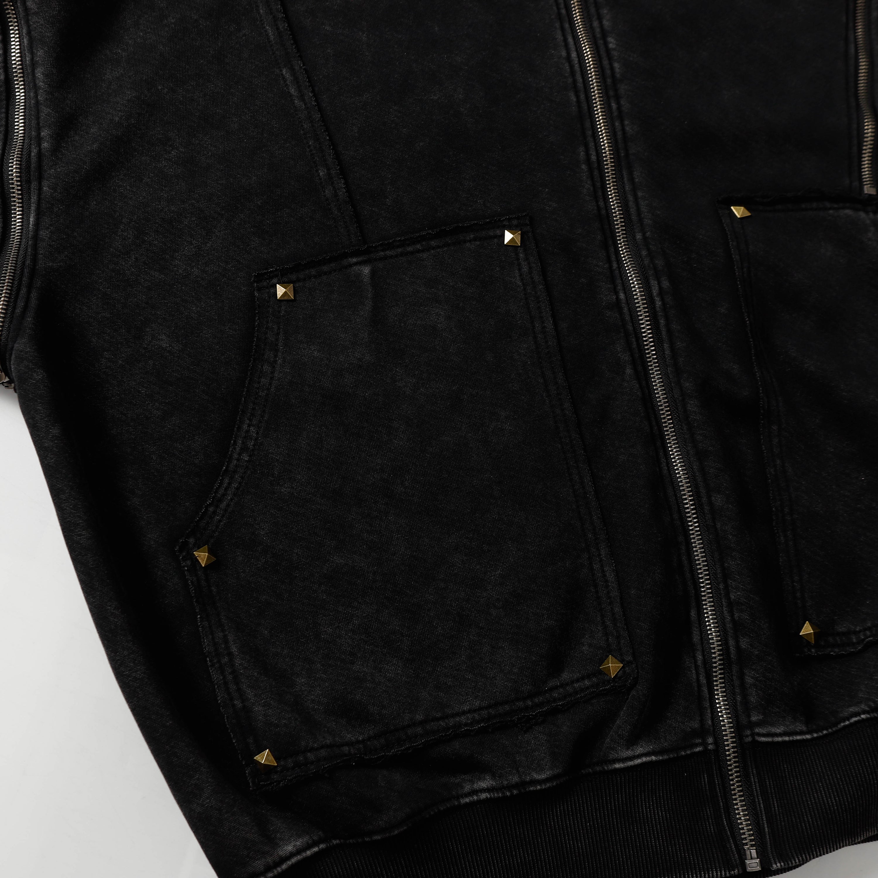 Washed Stitching Rivet | Hooded Jacket - Santo