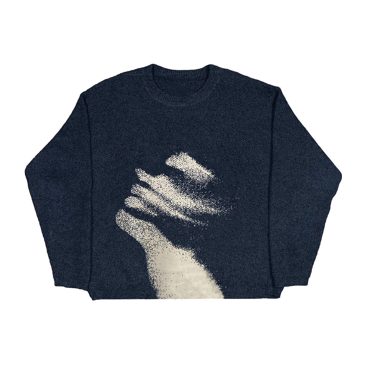 Abstract Embrace | Artistic Graphic Knit Sweater - Santo