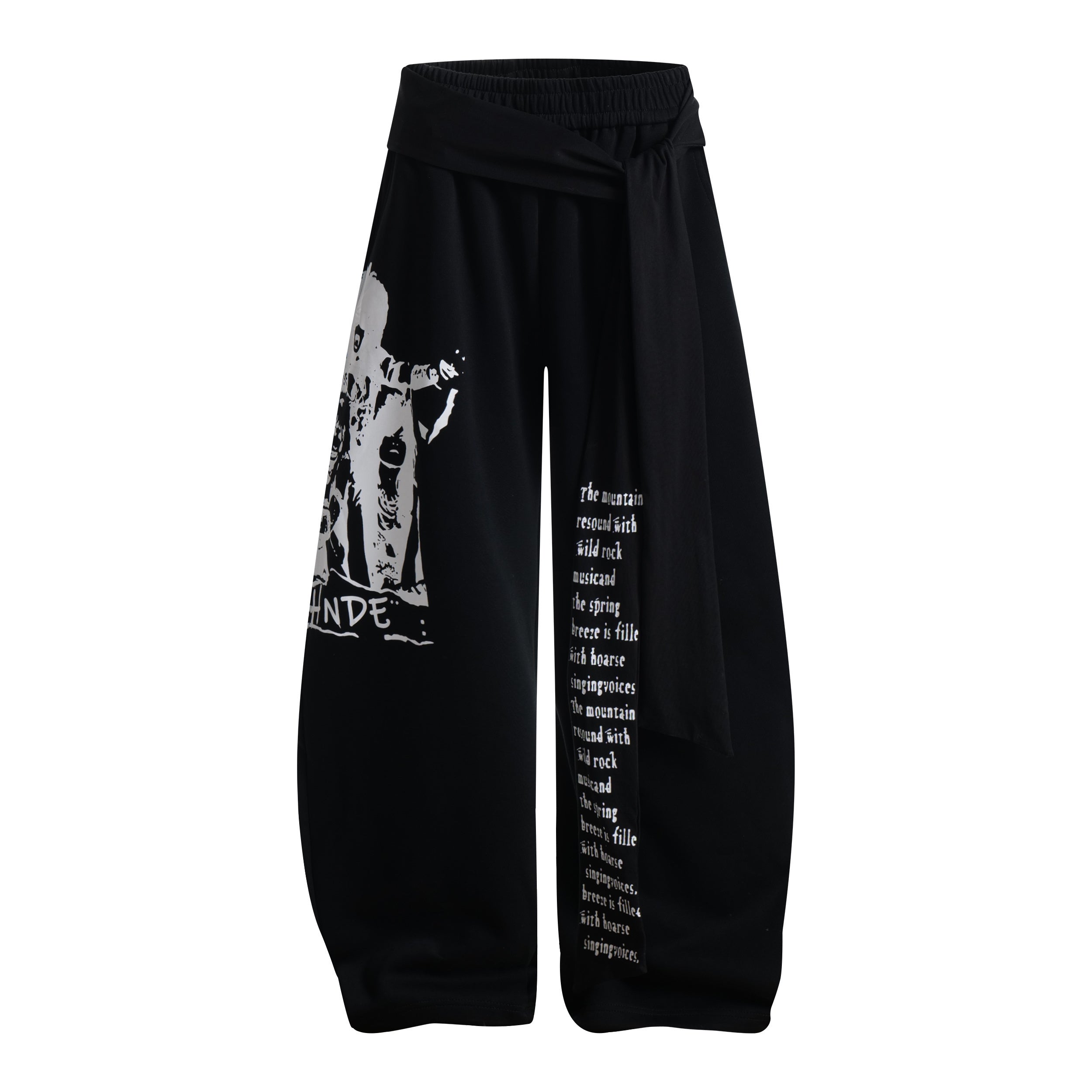 Stage Riot | Wide-Leg Printed Drawstring Pants