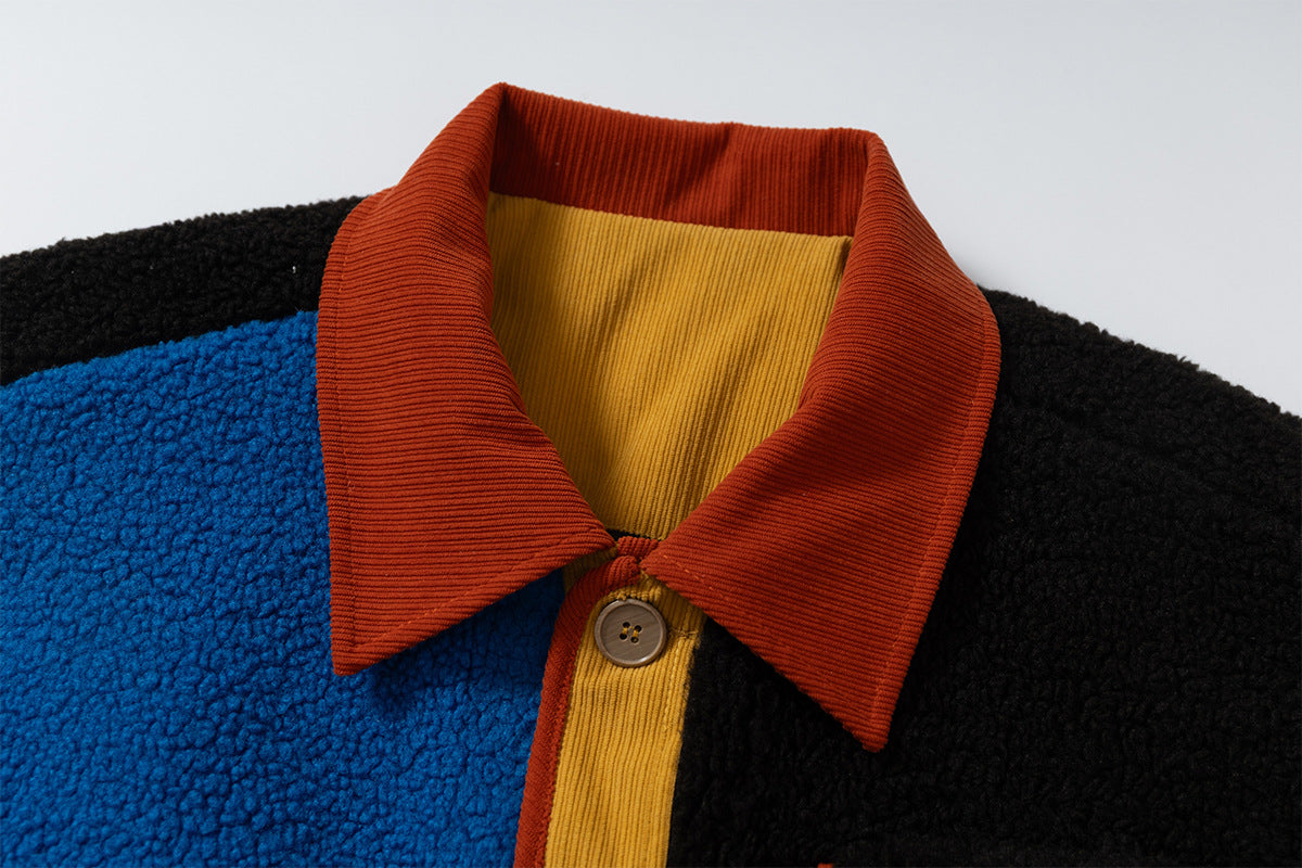 Color Blocking | Panel Fleece Coat