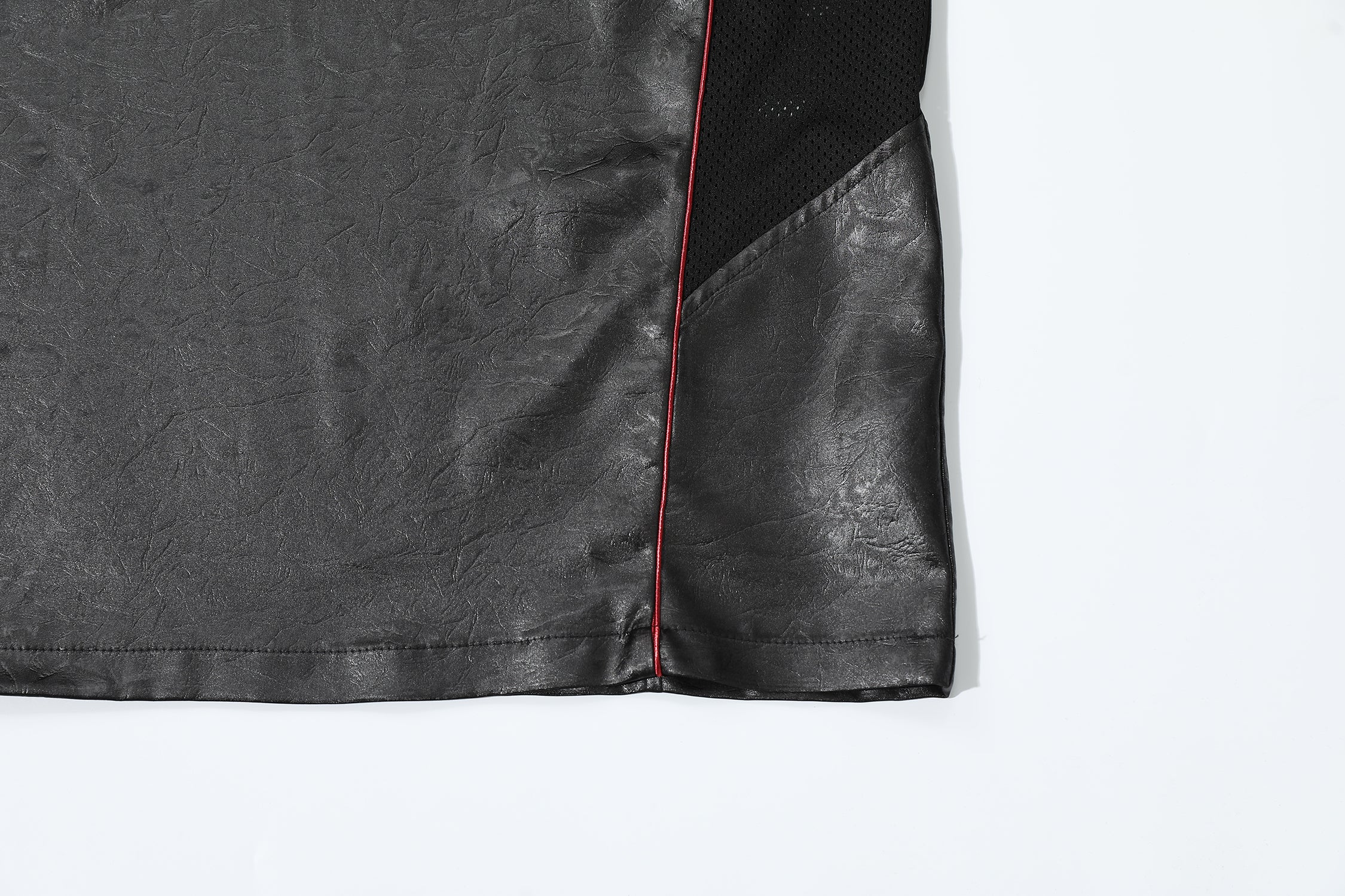 Men's Oversized Faux Leather Soccer Jersey