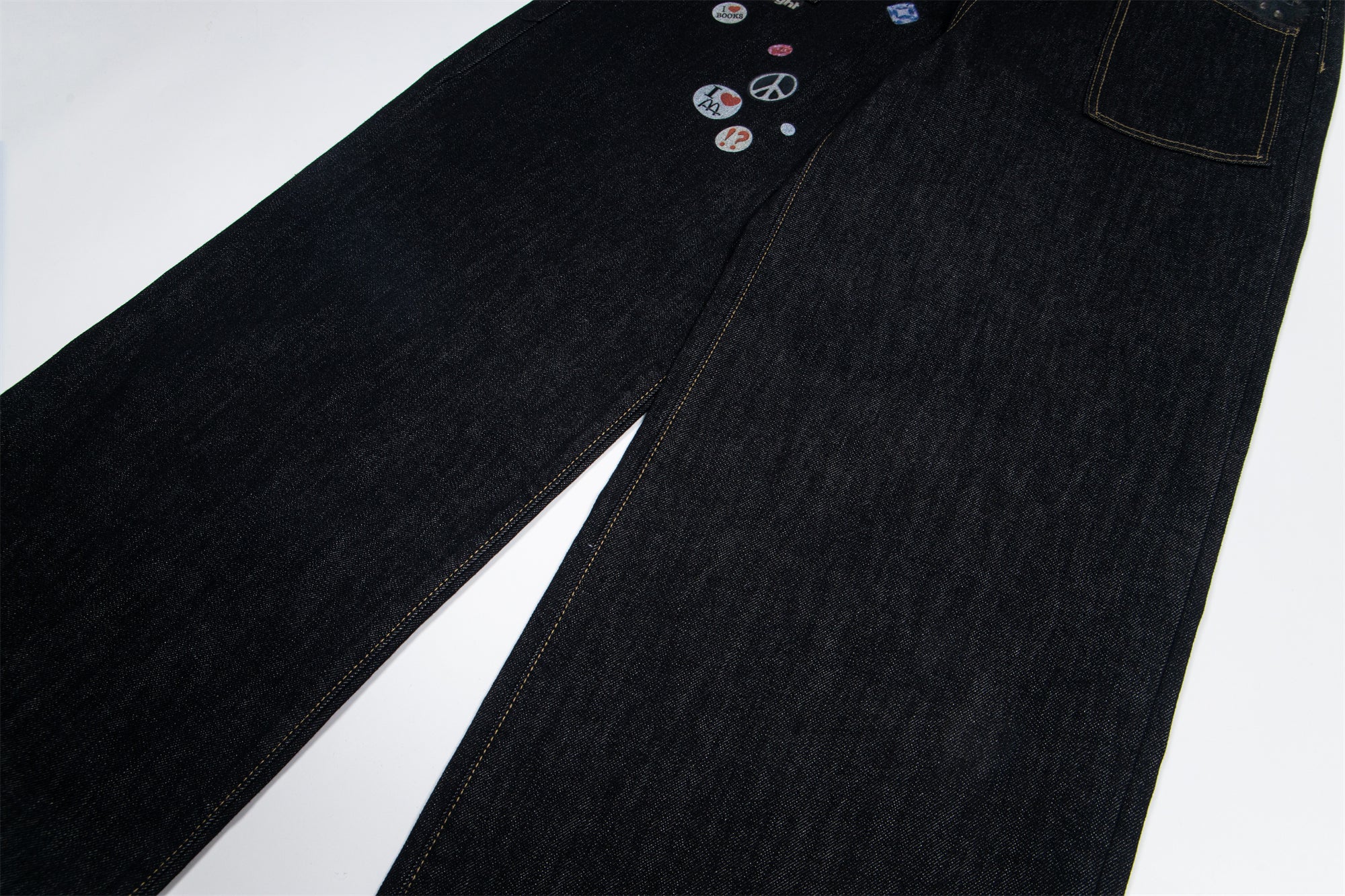 Studded Patchwork | Denim Jeans - Santo