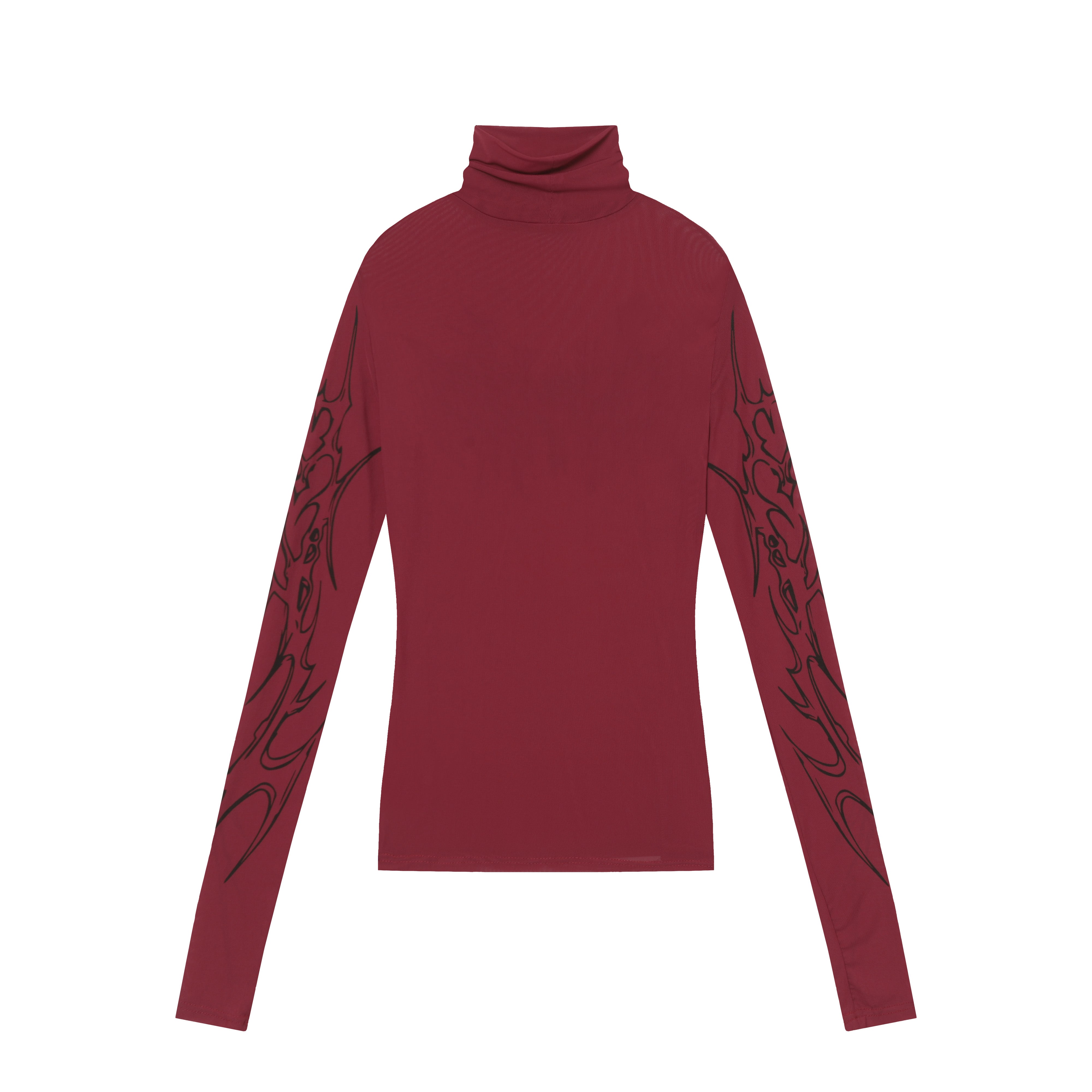 Streetwear Gothic Print | Turtleneck Sweatshirt - Santo