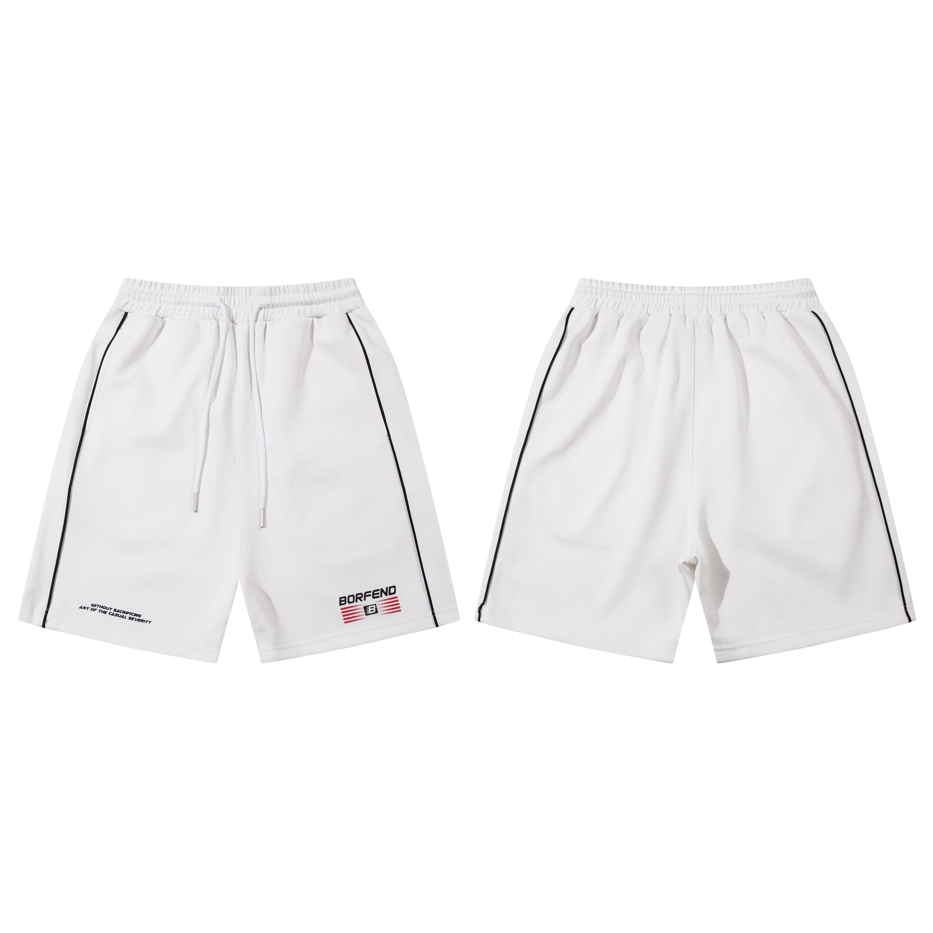 Sportive Chic | White Panel Shorts