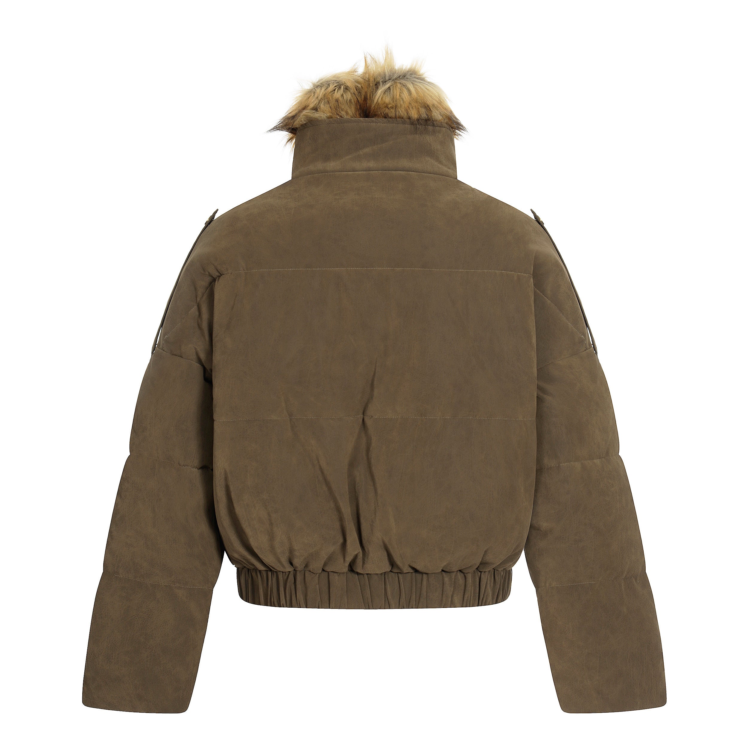Nordic Trail | Faux Suede Puffer with Fur Lining