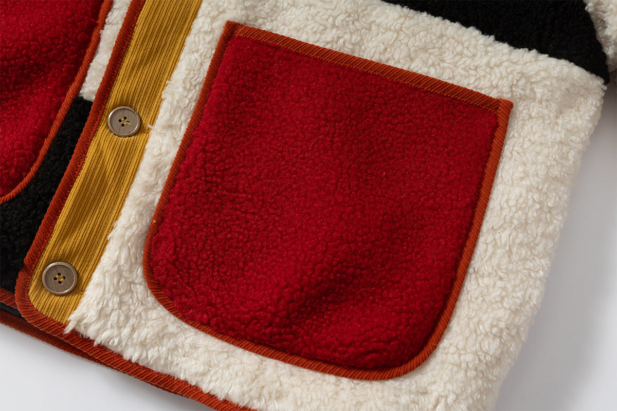 Color Blocking | Panel Fleece Coat