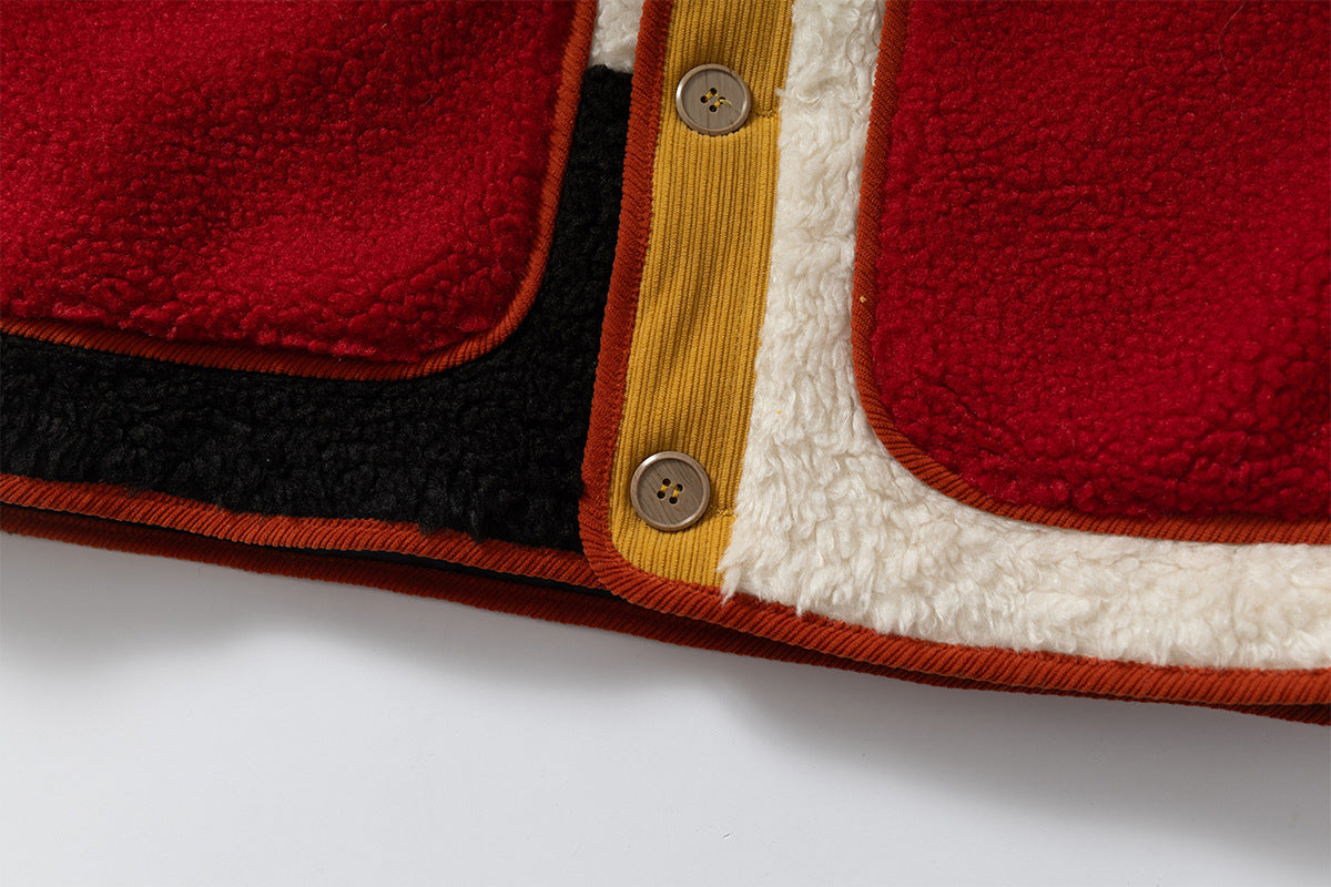 Color Blocking | Panel Fleece Coat