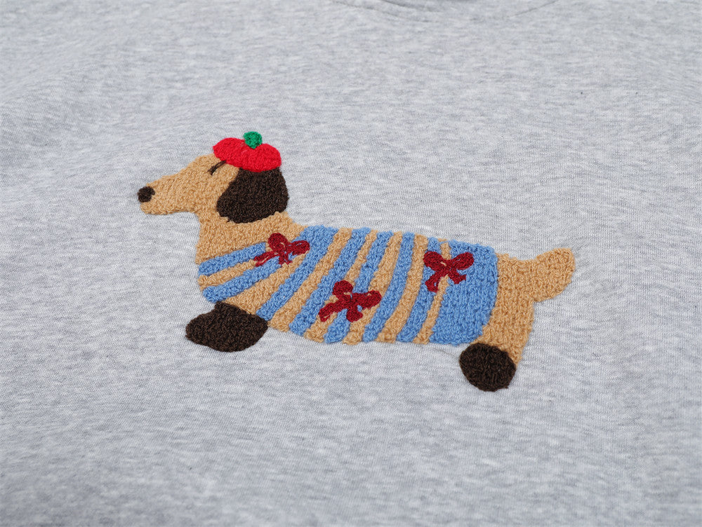 Paws & Threads | Oversized Embroidery Hoodie - Santo