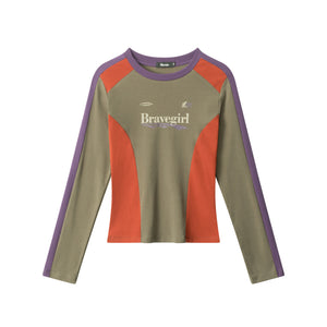 Bravegirl Wave | Colorblock Long Sleeve Tee