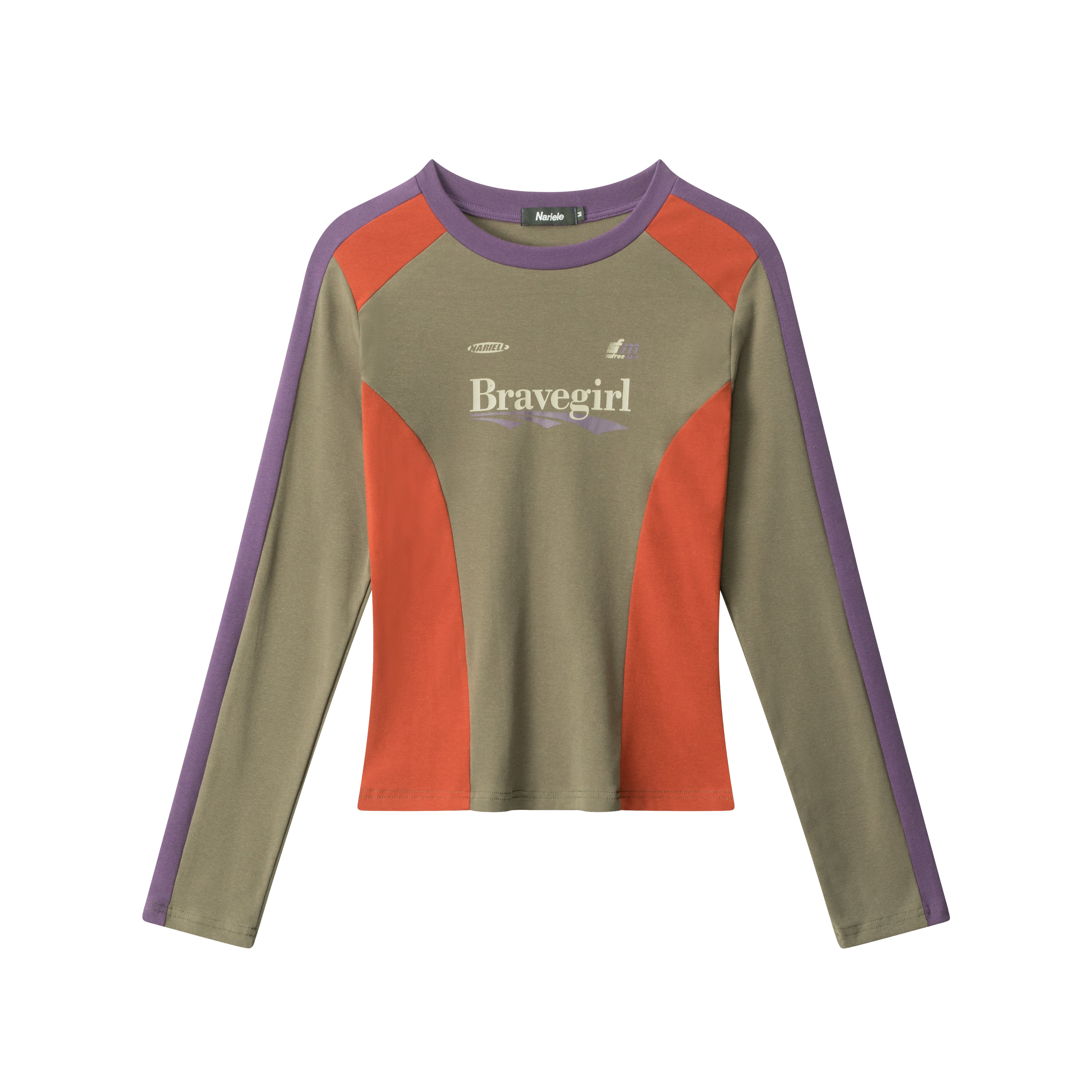 Bravegirl Wave | Colorblock Long Sleeve Tee