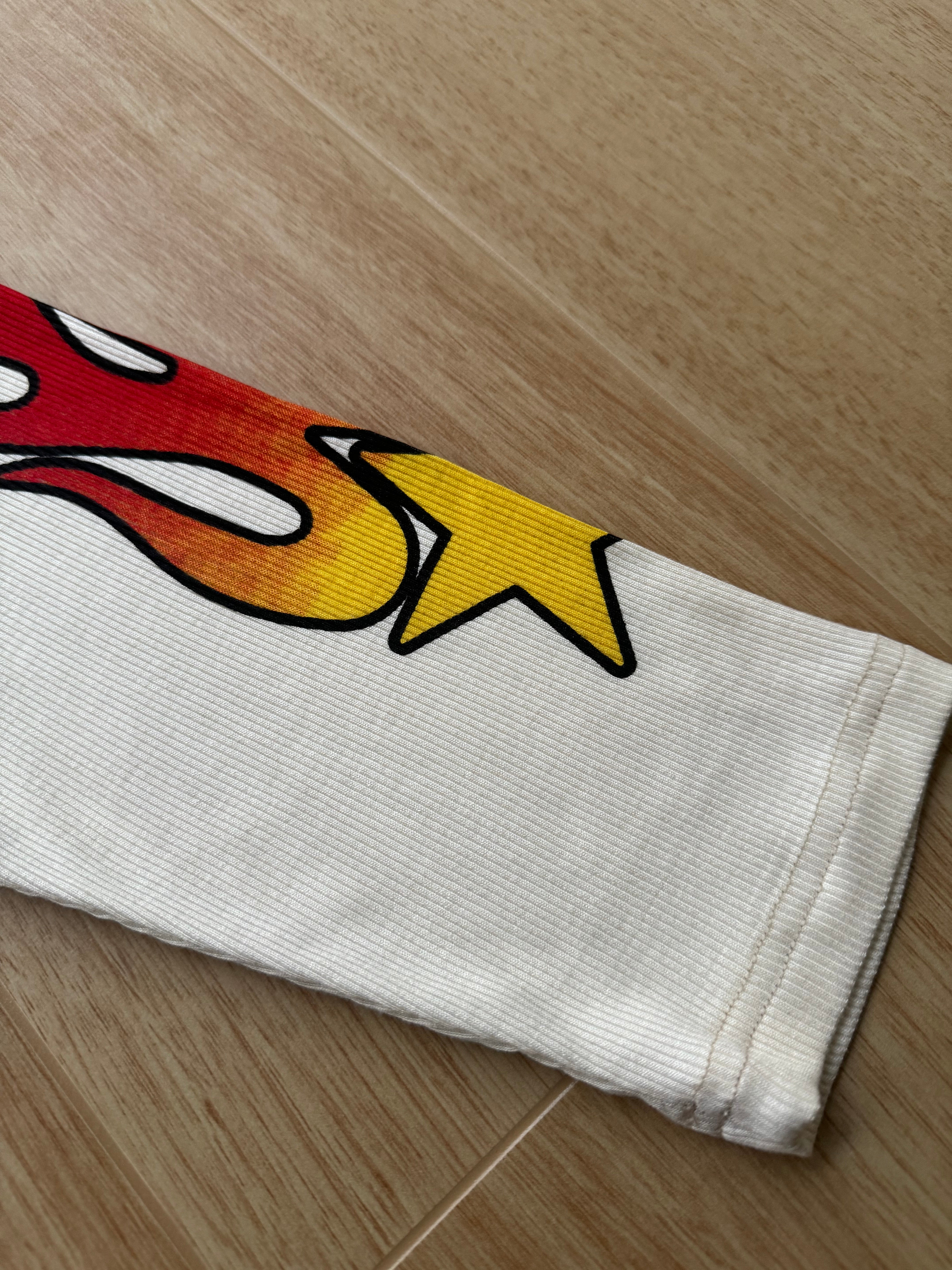 Vintage Flame Letter | Contrast Sweatshirt - Santo