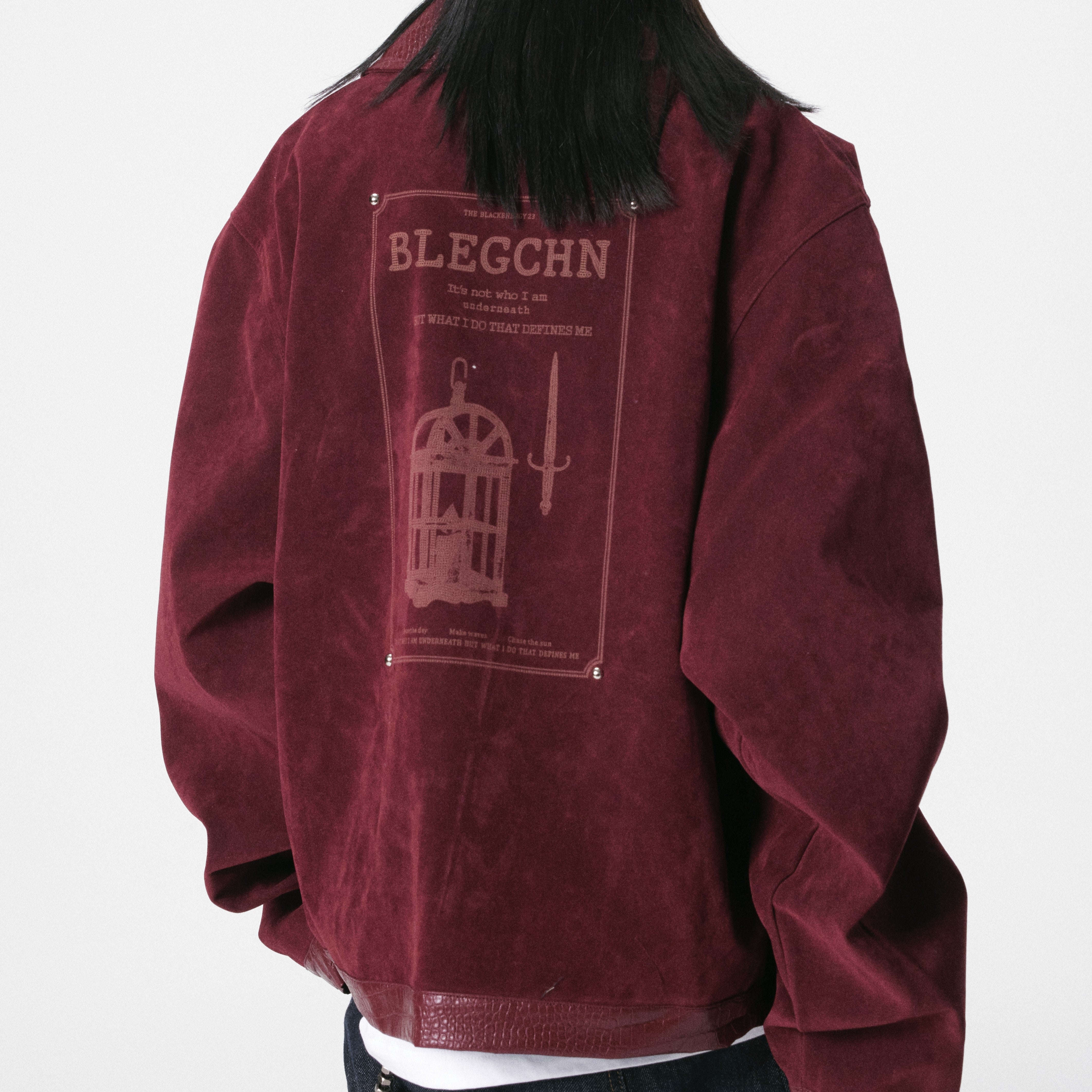 Studded Suede Croc | Motorcycle Jacket - Santo