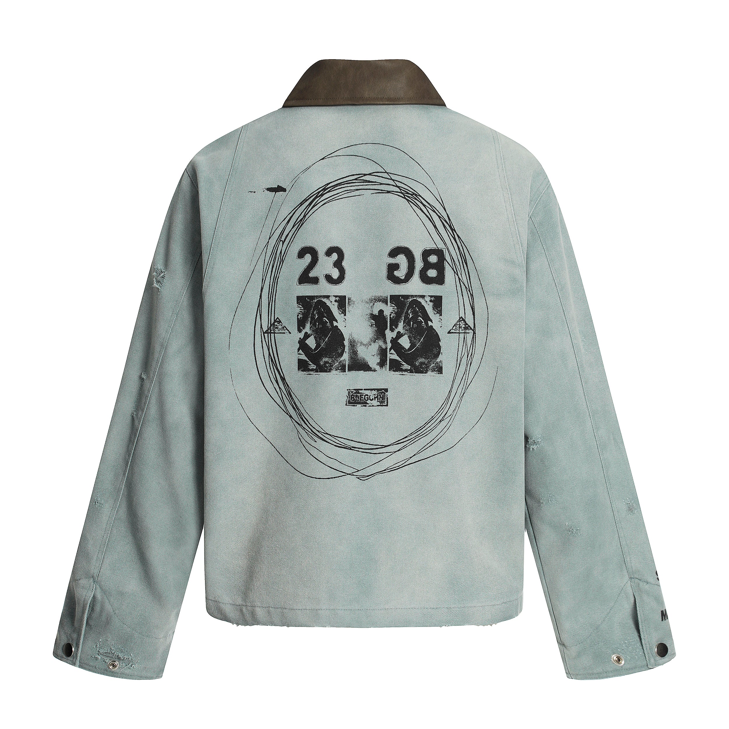 Retro Sketch Print | Detroit Jacket - Santo