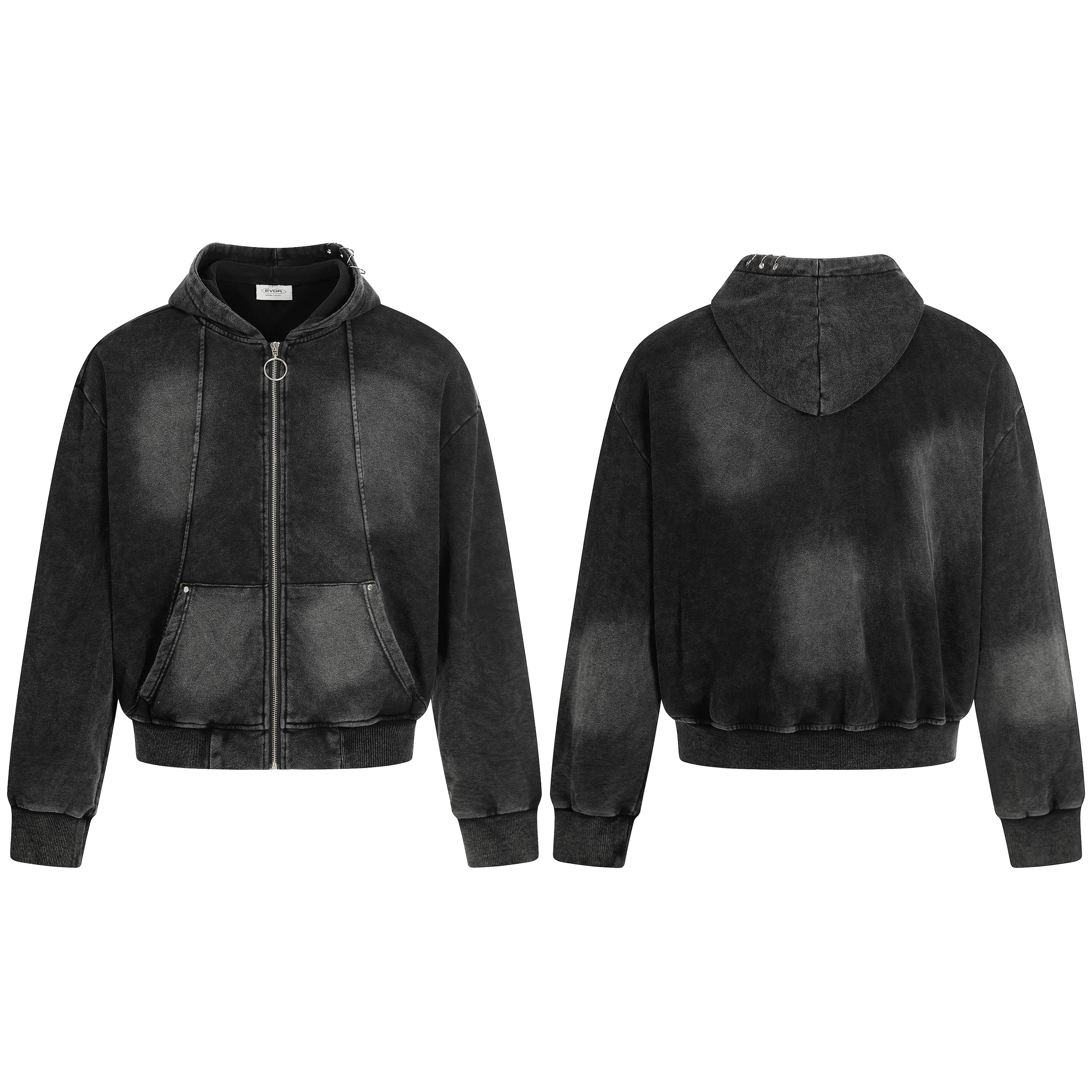 Washed | Oversized Zip Up Hoodie