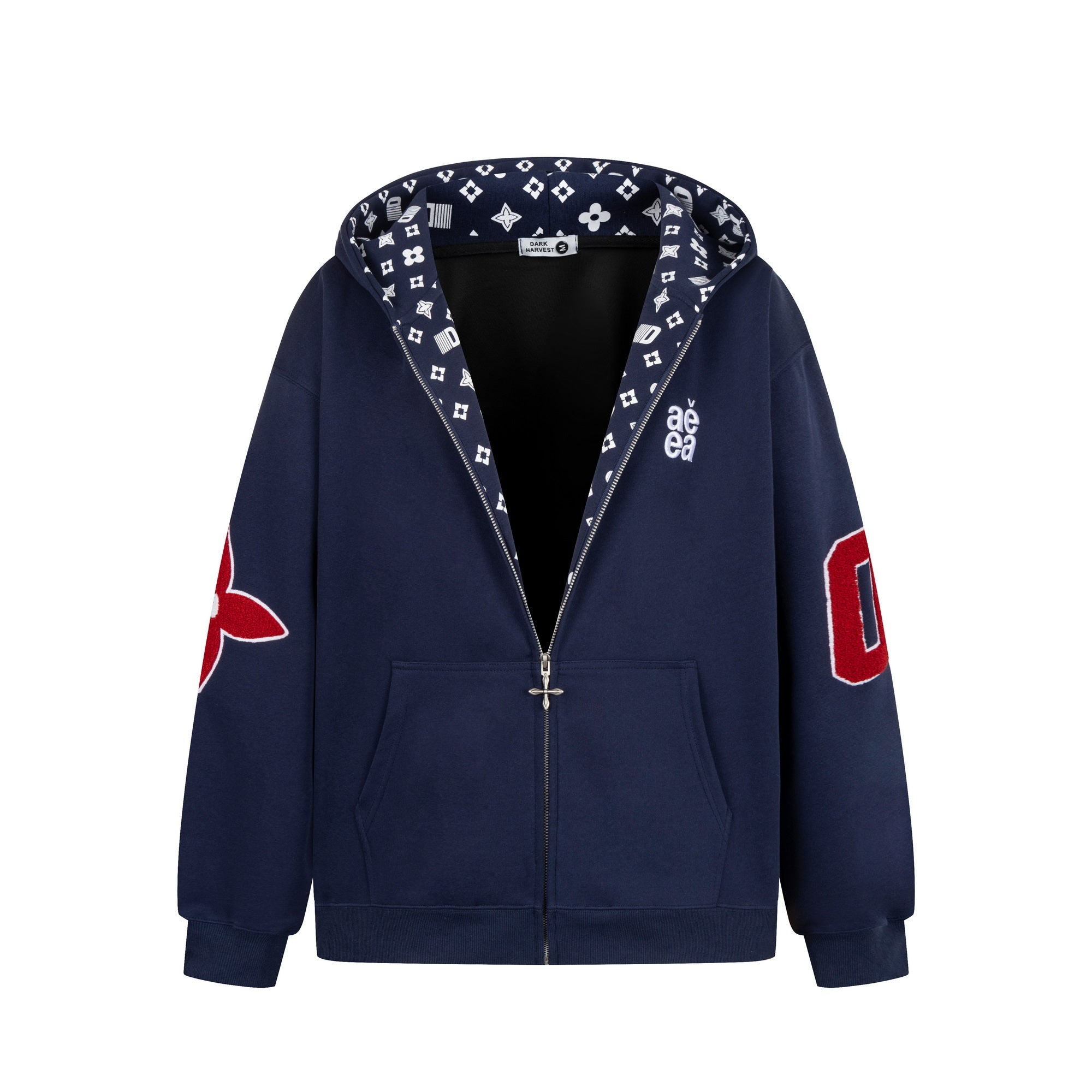 Varsity 08 | Graphic Zip-Up Hoodie