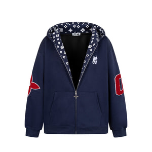 Varsity 08 | Graphic Zip-Up Hoodie