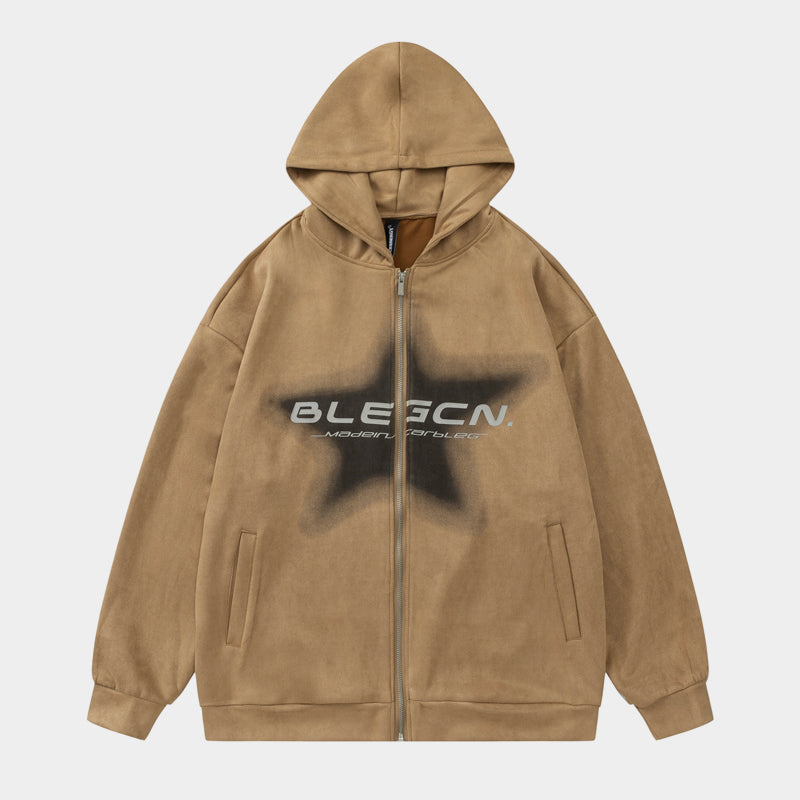 Spray Star | Zip Up Hoodie