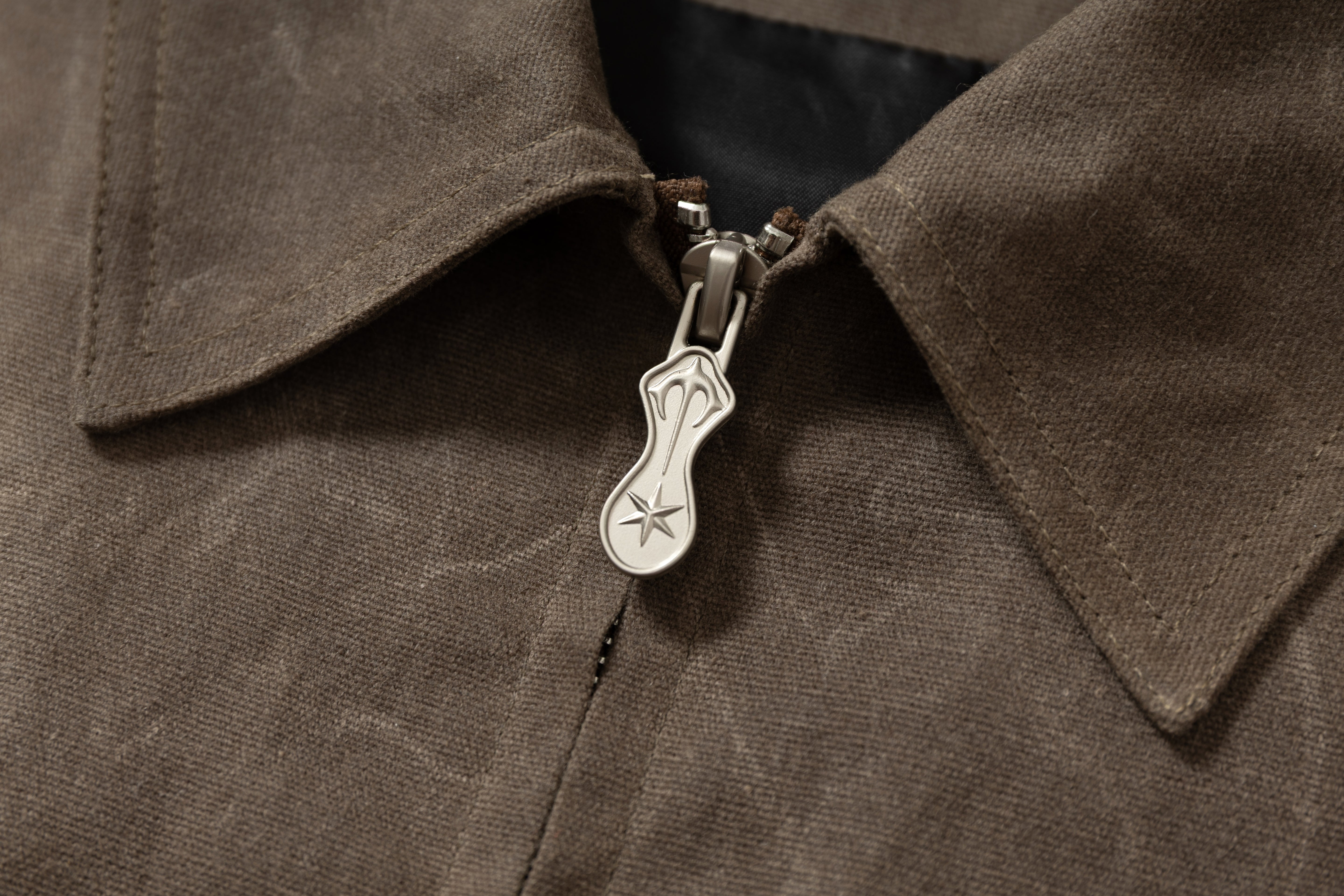 Vintage Minimal Workwear | Zip-Up Jacket