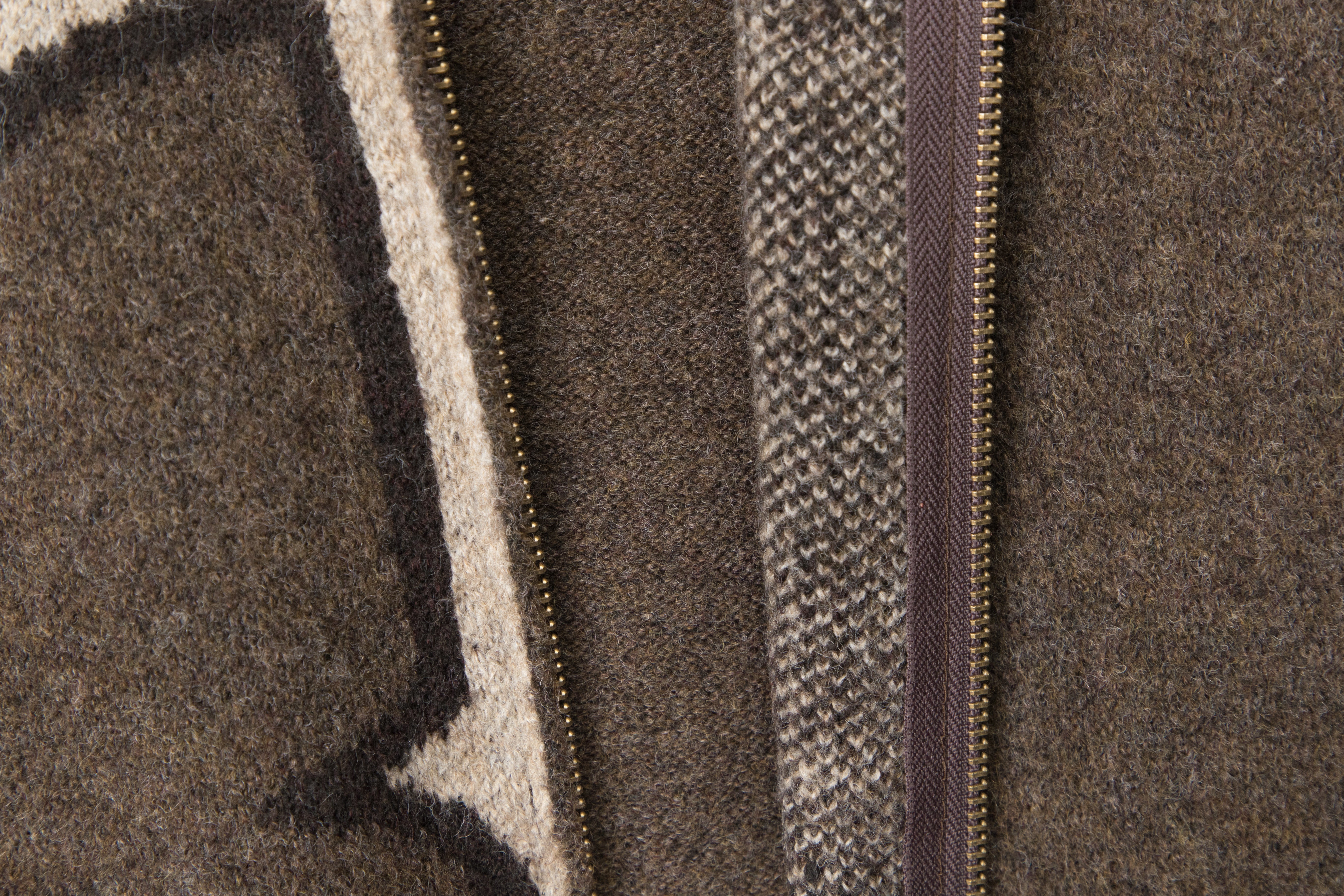 Fuzzy Pup | Dog Sweater with Colorful Knit Scarf