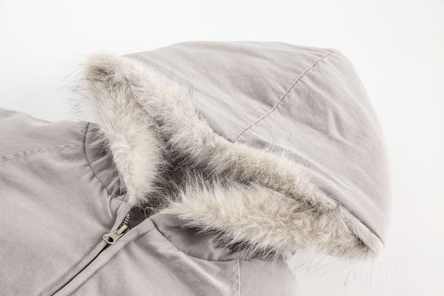 Spliced Fur | Hooded Quilted Jacket - Santo