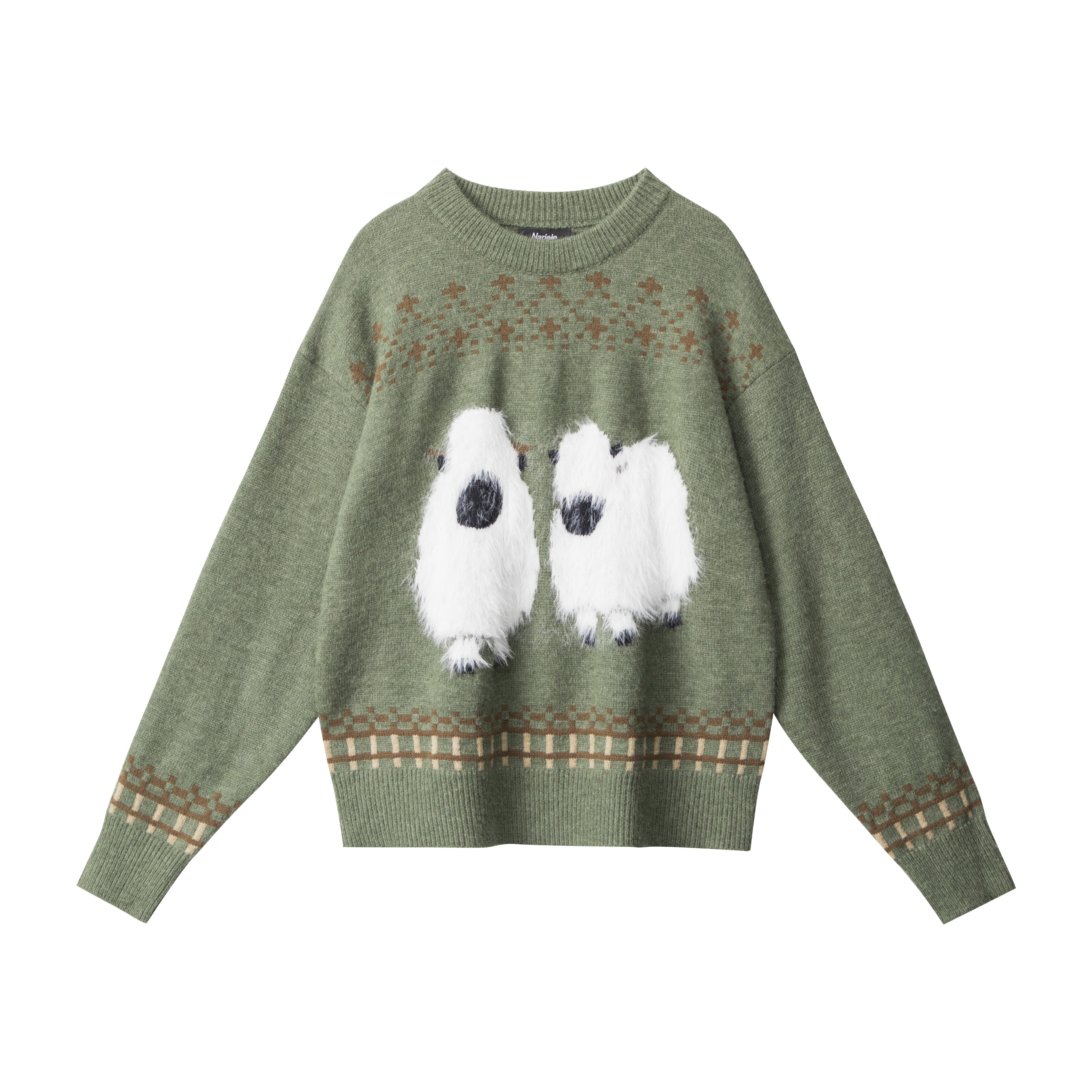 Woolly Pair | Fuzzy Sheep Knit Jumper
