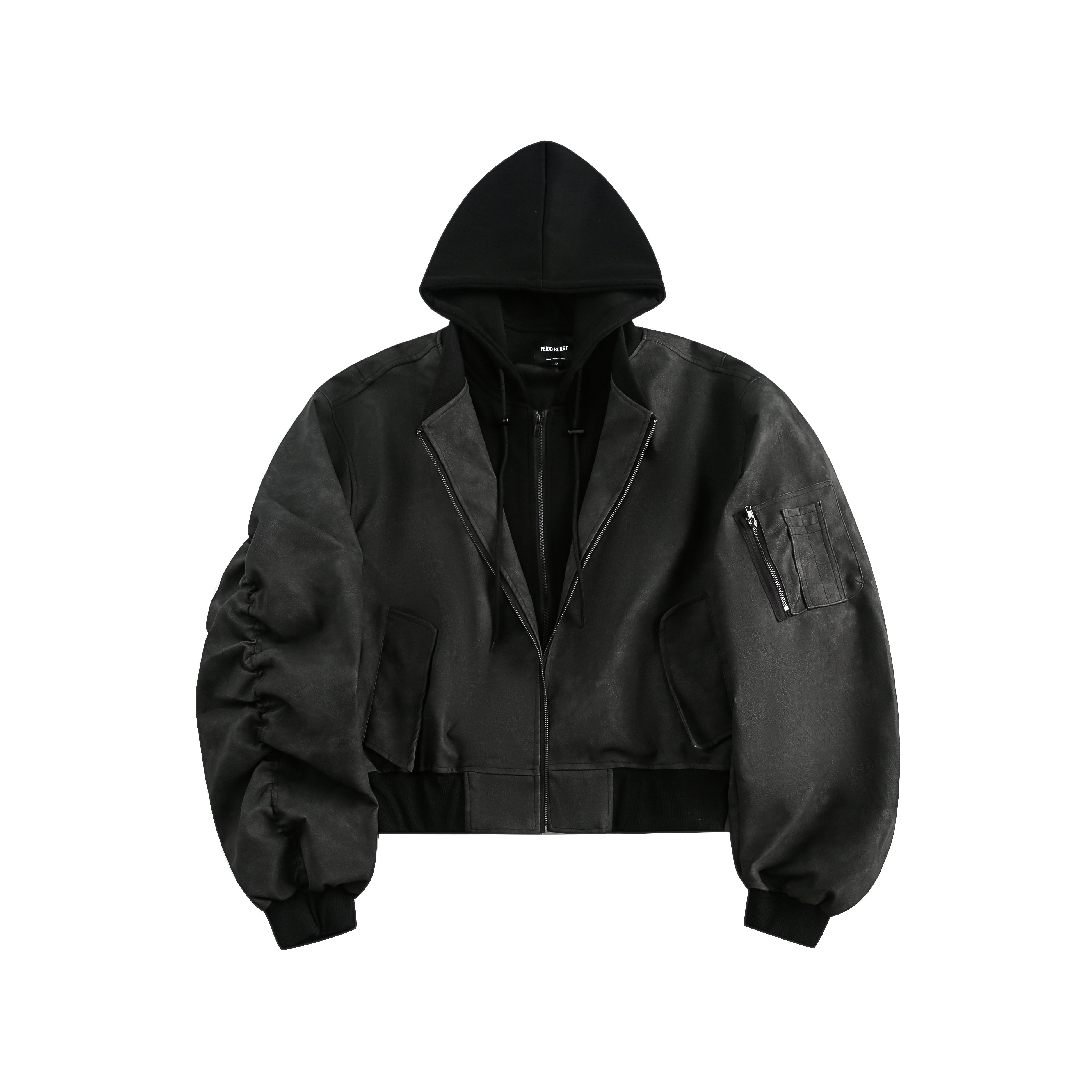 Techwear Style | Layered Hooded Bomber Jacket - Santo