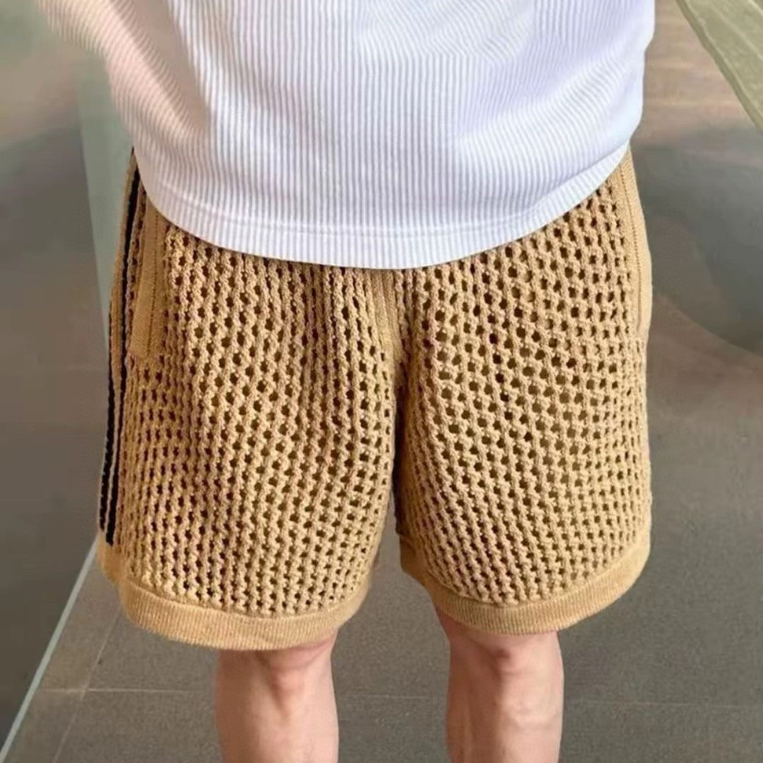 Mesh Stripe Knit | Baggy Shorts - Santo