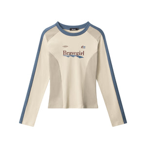 Bravegirl Wave | Colorblock Long Sleeve Tee
