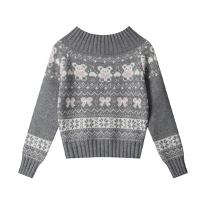 Kitten Knit | Fair Isle Cropped Sweater