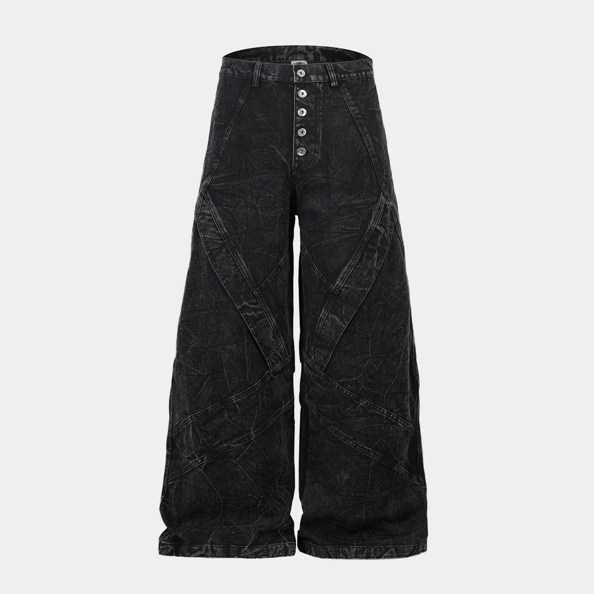 Crinkle Washed Structure | Baggy Jeans