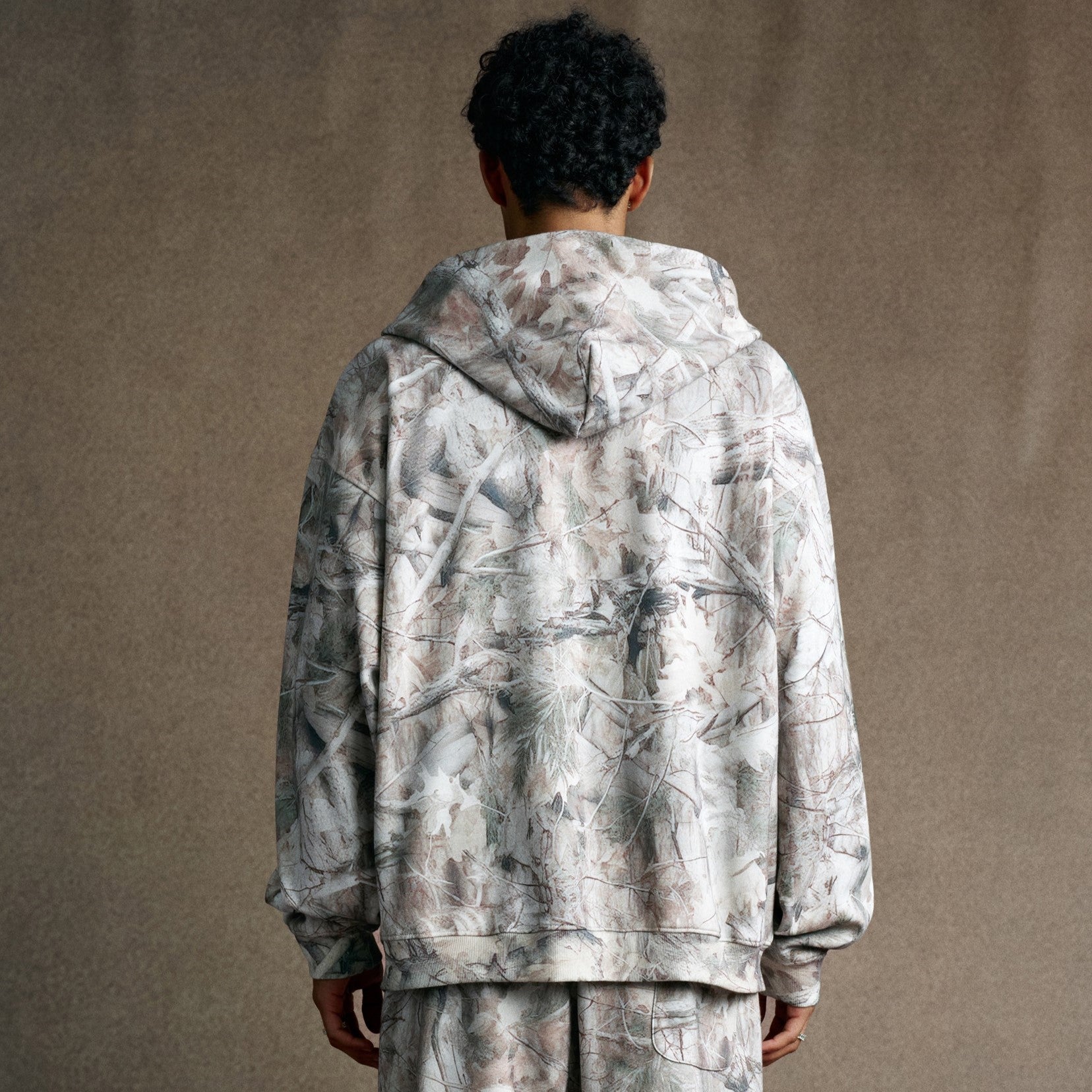 Forest Camo | Oversized Zip-Up Hoodie - Santo