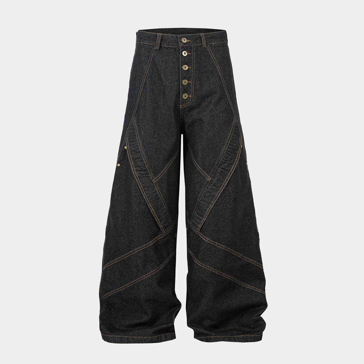 Minimal Panel Cut | Baggy Jeans - Santo