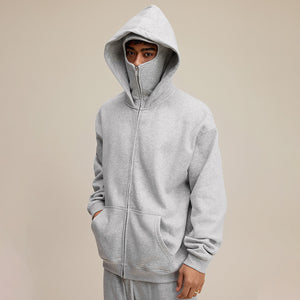 Windproof Mask | Oversized Zip Up Hoodie - Santo