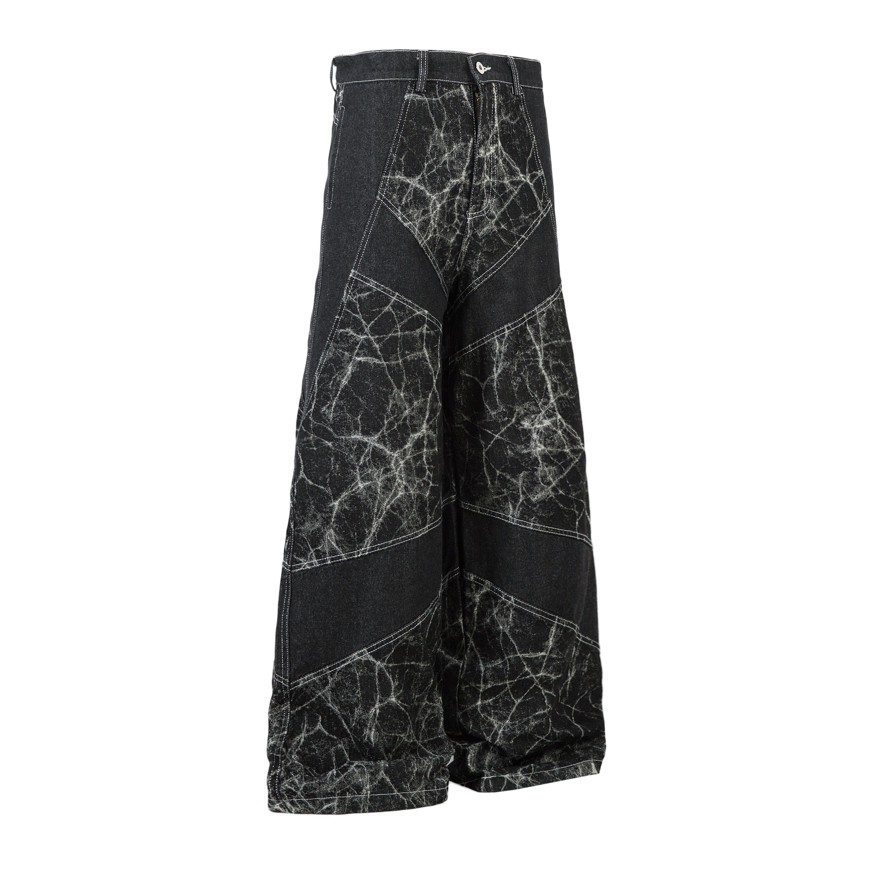 Cracked Panel Washed | Wide Jeans - Santo
