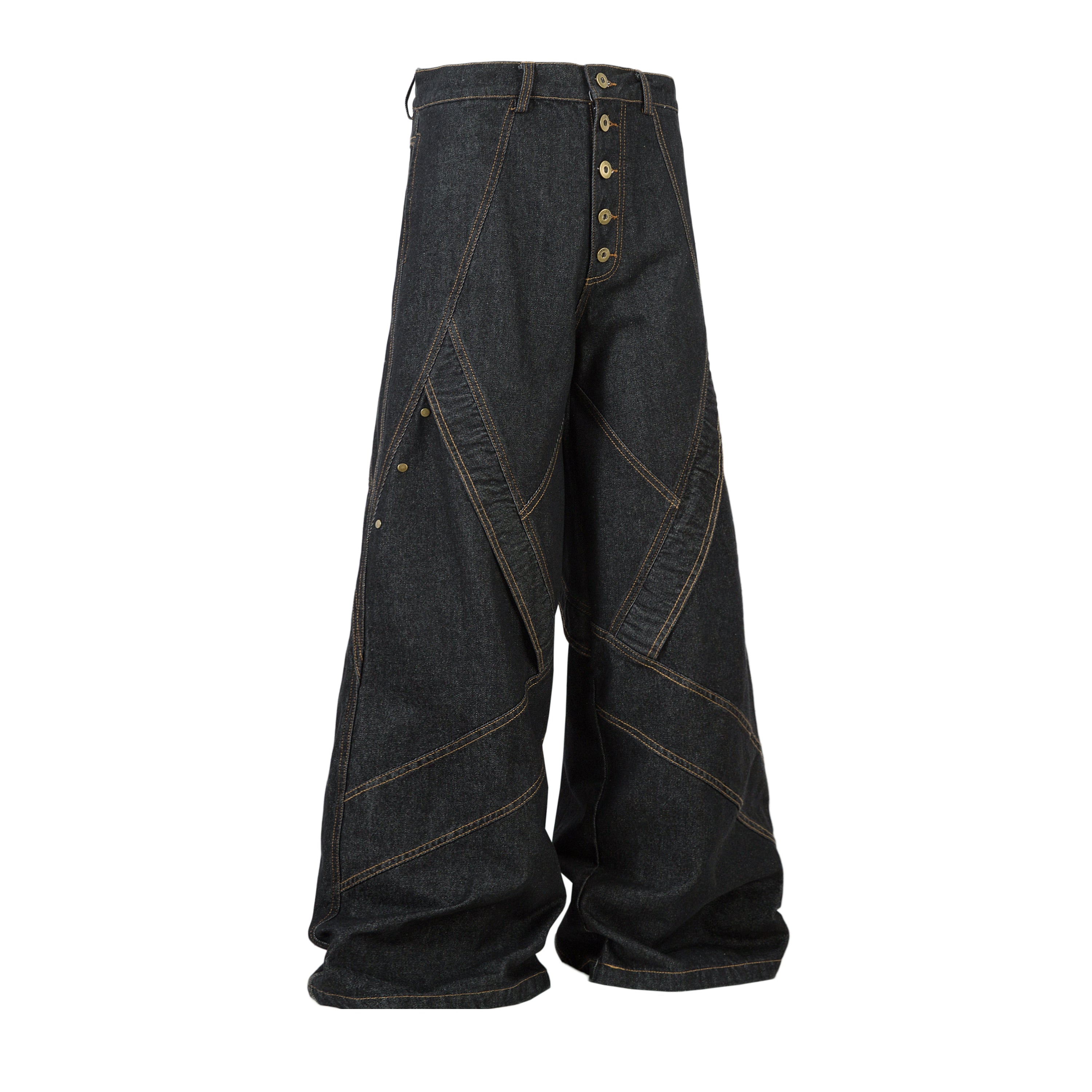 Minimal Panel Cut | Baggy Jeans - Santo