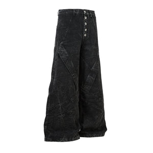 Crinkle Washed Structure | Baggy Jeans - Santo