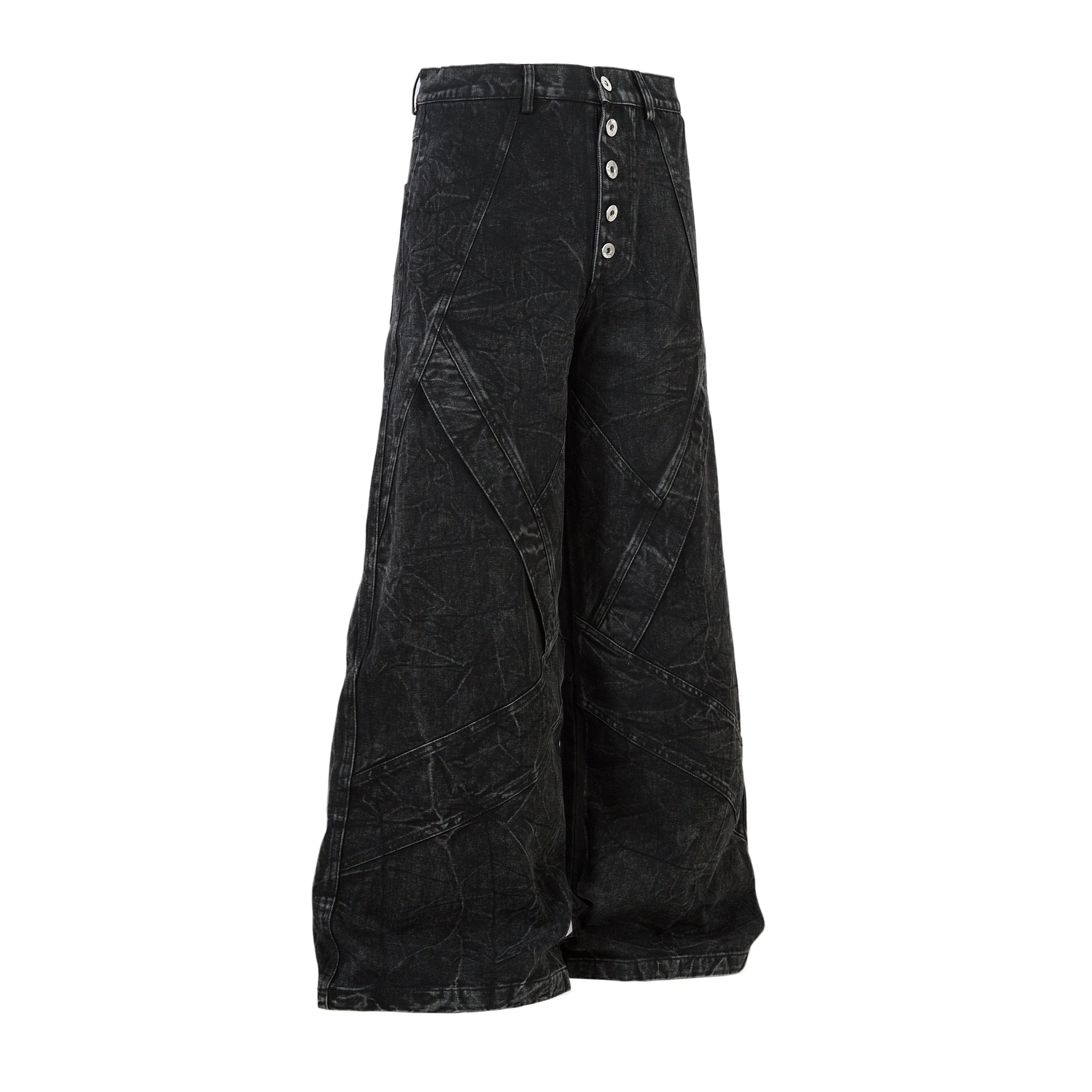 Crinkle Washed Structure | Baggy Jeans