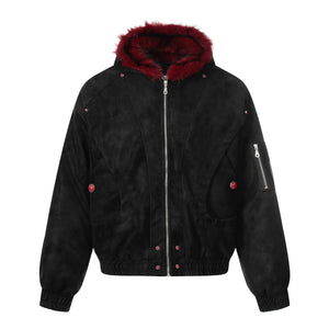 Dark Contrast | Hooded Winter Jacket