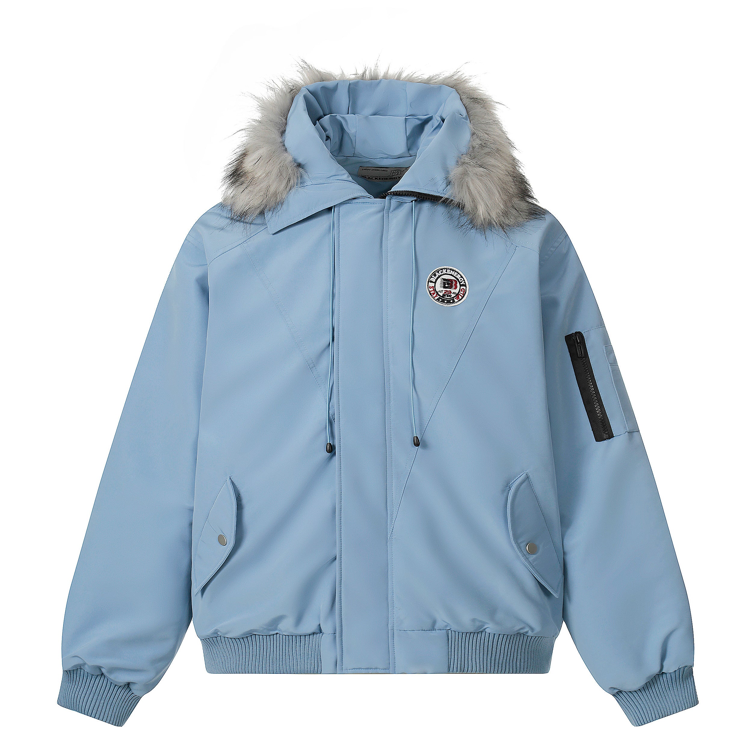 Fur-Trimmed Badge | Hooded Winter Puffer