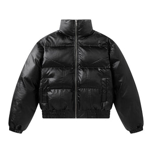 Leather Padded | Short Puffer Jacket