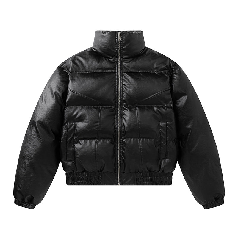 Leather Padded | Short Puffer Jacket