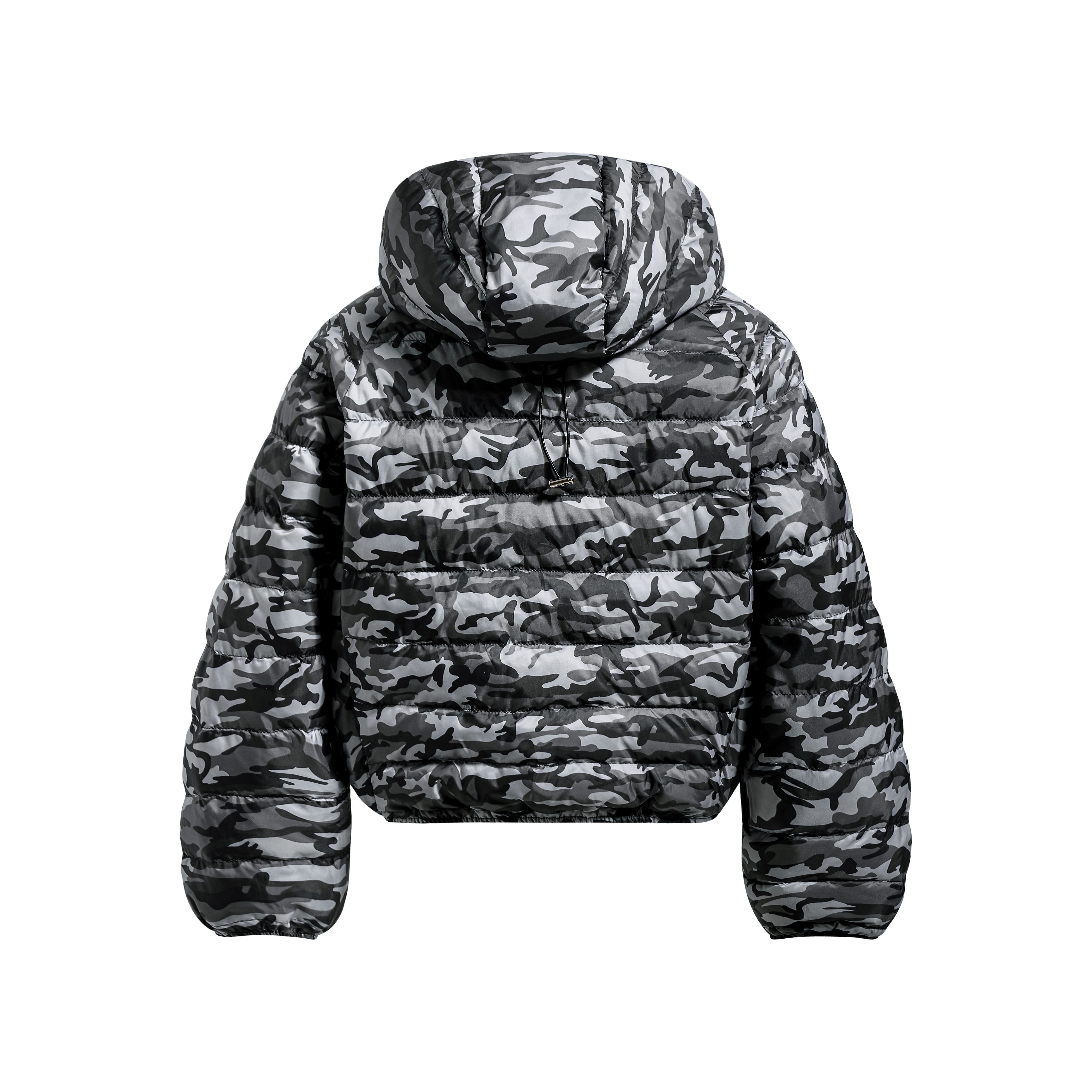 Camo Panel | Short Puffer Jacket