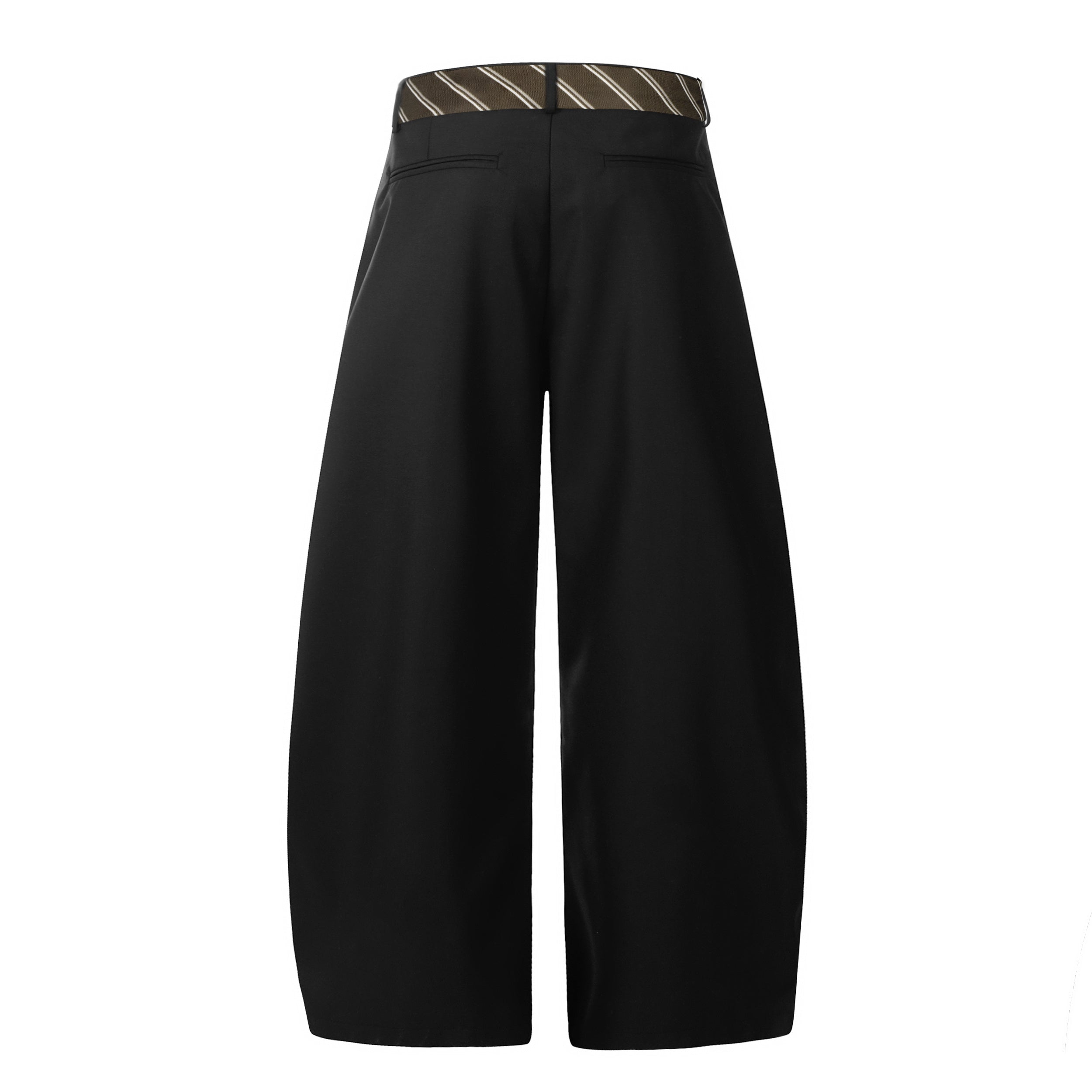 Pinstripe Twist | Belted Tailored Trousers