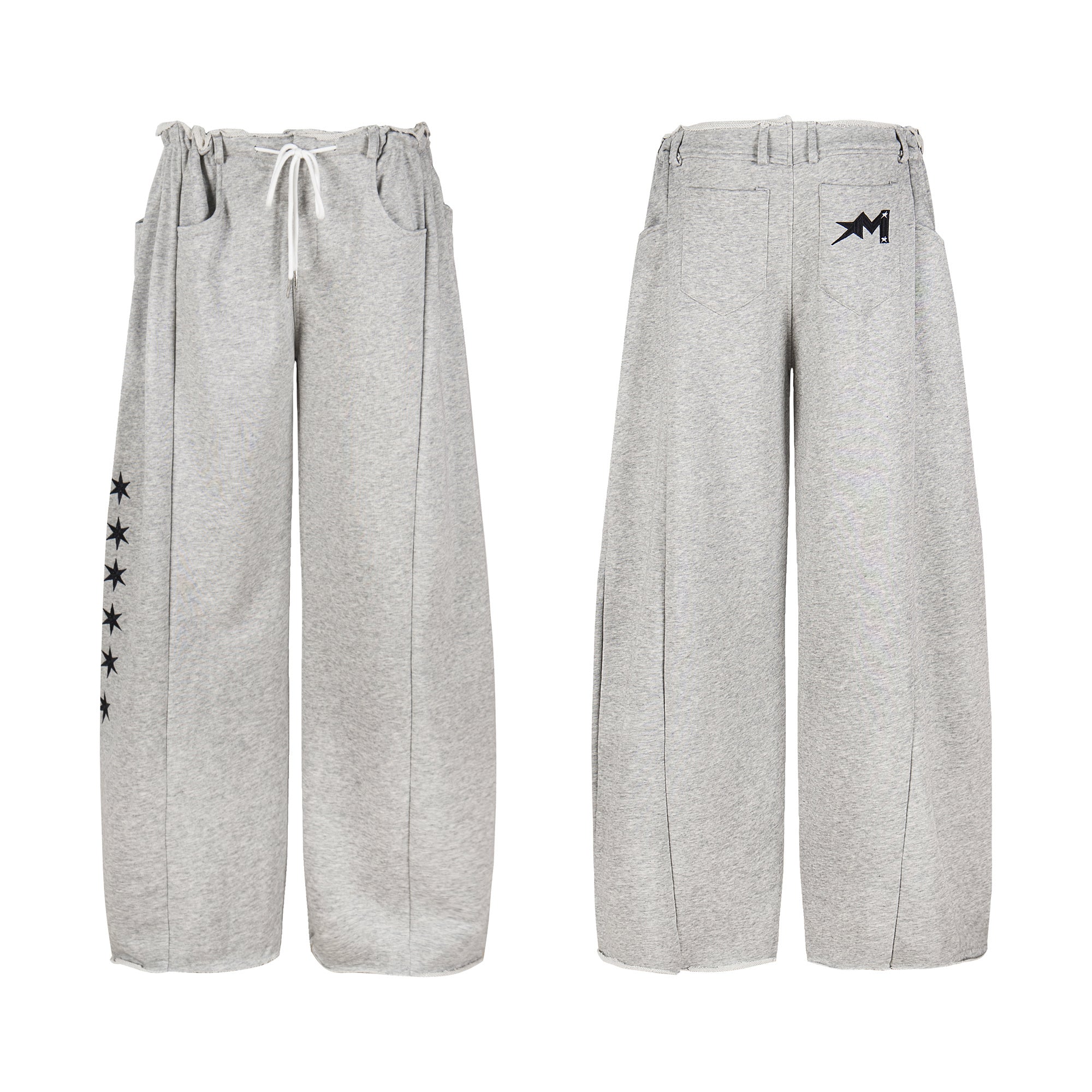 Starry Gleam | Wide-Leg Fleece Trousers